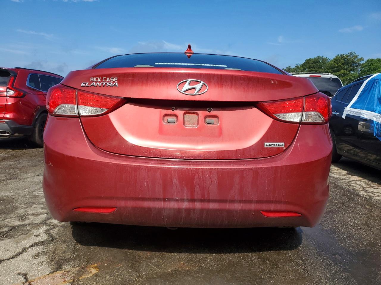 2013 Hyundai Elantra Limited Red vin: 5NPDH4AE9DH243083