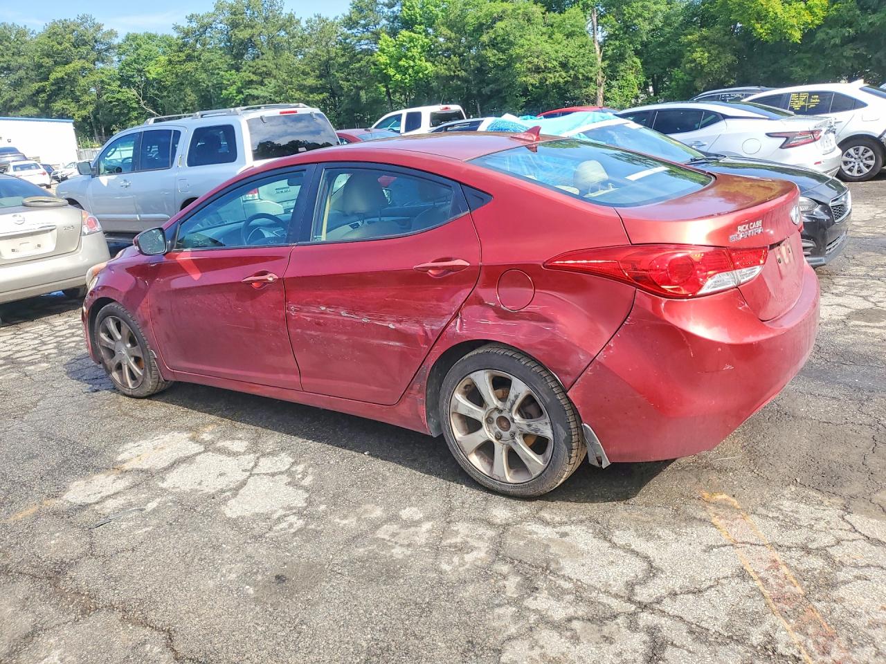 2013 Hyundai Elantra Limited Red vin: 5NPDH4AE9DH243083