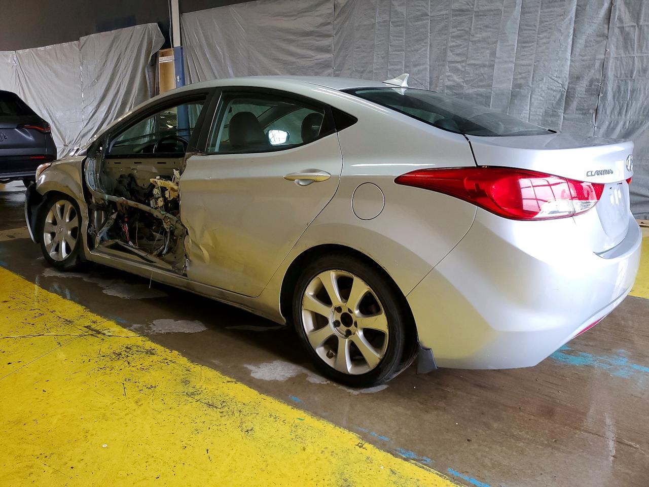 2013 Hyundai Elantra Limited Silver vin: 5NPDH4AE9DH249045