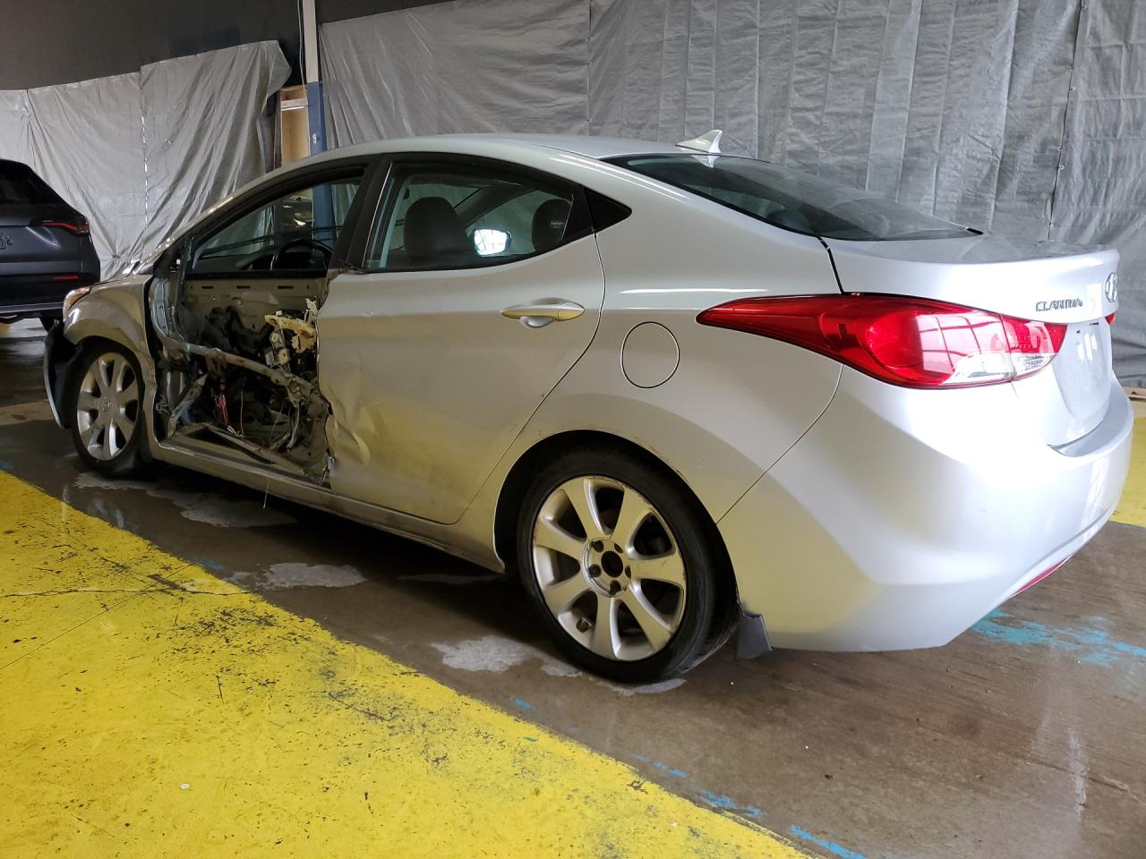 2013 Hyundai Elantra Limited Silver vin: 5NPDH4AE9DH249045 Damage: Left Qtr Panel, Multiple Scratches Heavy, 3