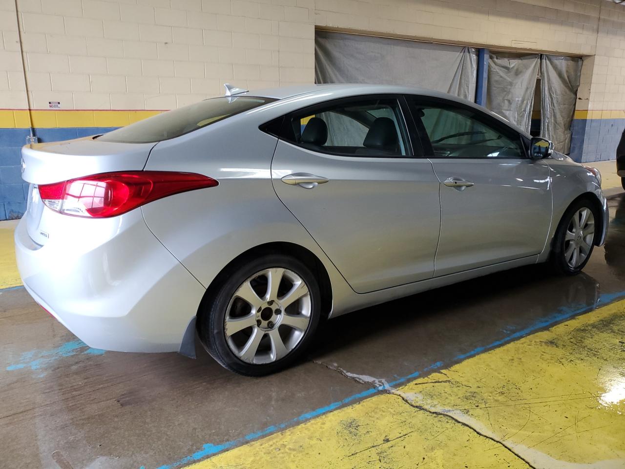 2013 Hyundai Elantra Limited Silver vin: 5NPDH4AE9DH249045 Damage: Right Qtr Panel, Dent(S) W/ Paint Dmg, 1/2 To 1 Inch