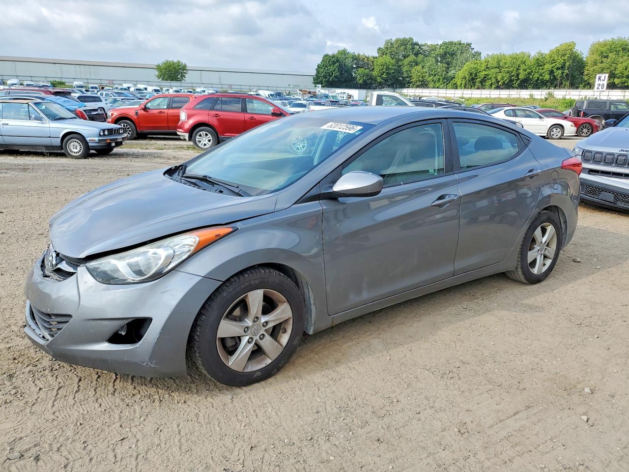 2013 Hyundai Elantra Gls Gray vin: 5NPDH4AE9DH254200