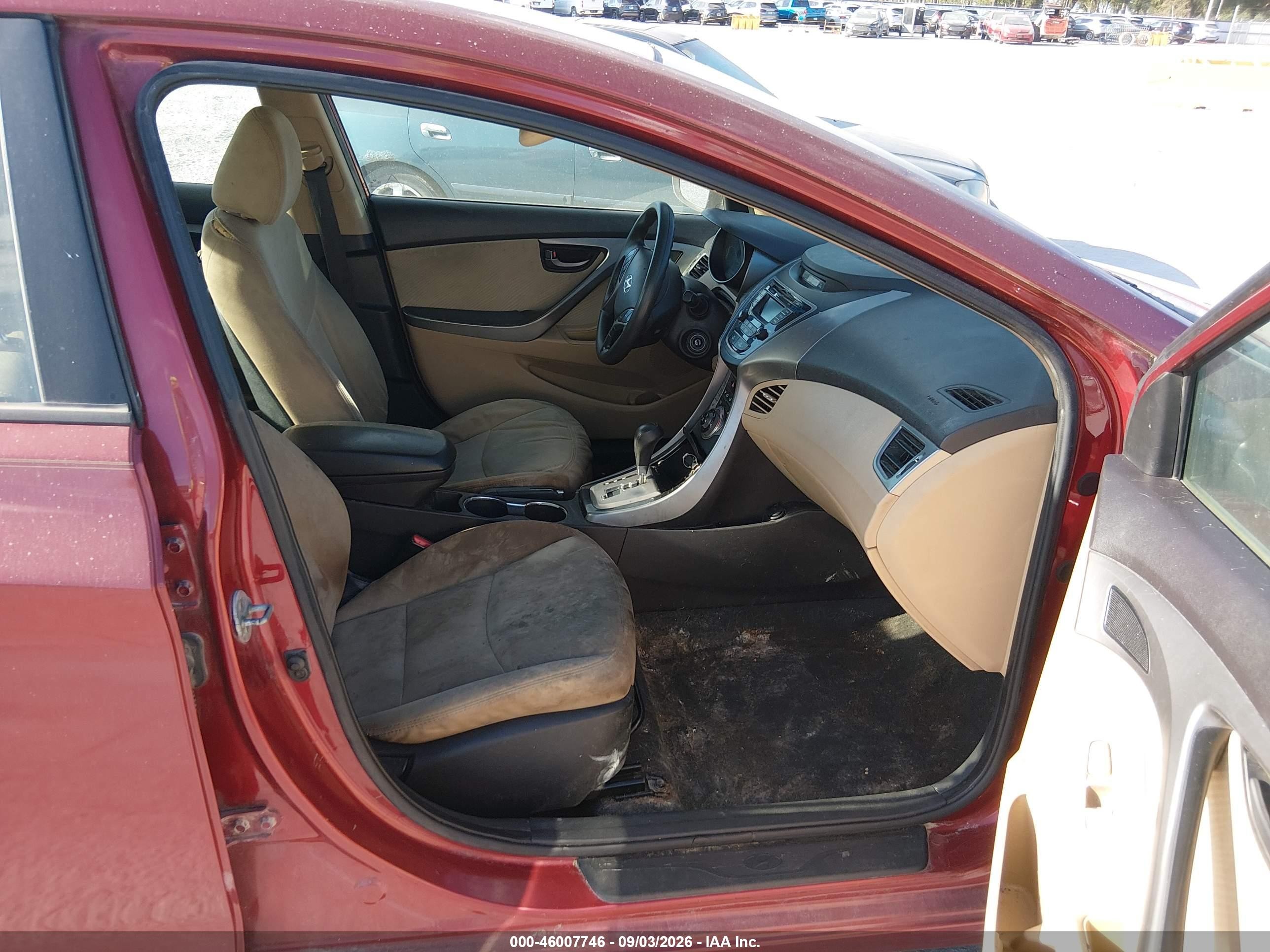 2013 Hyundai Elantra Gls Red vin: 5NPDH4AE9DH257713