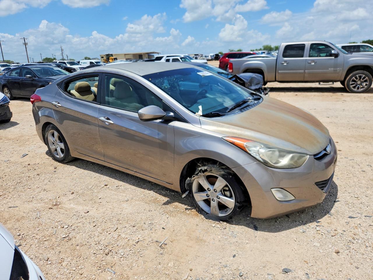 2013 Hyundai Elantra Gls Gray vin: 5NPDH4AE9DH266864