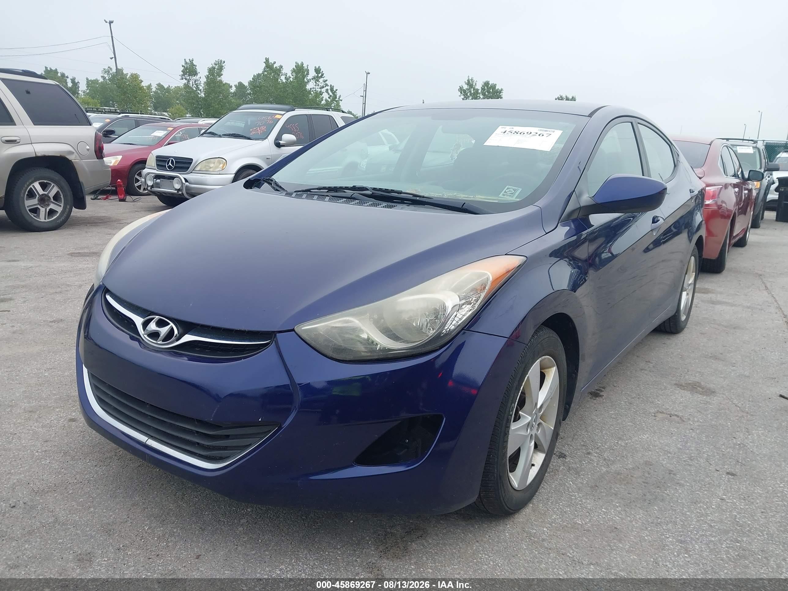 2013 Hyundai Elantra Gls Blue vin: 5NPDH4AE9DH267237