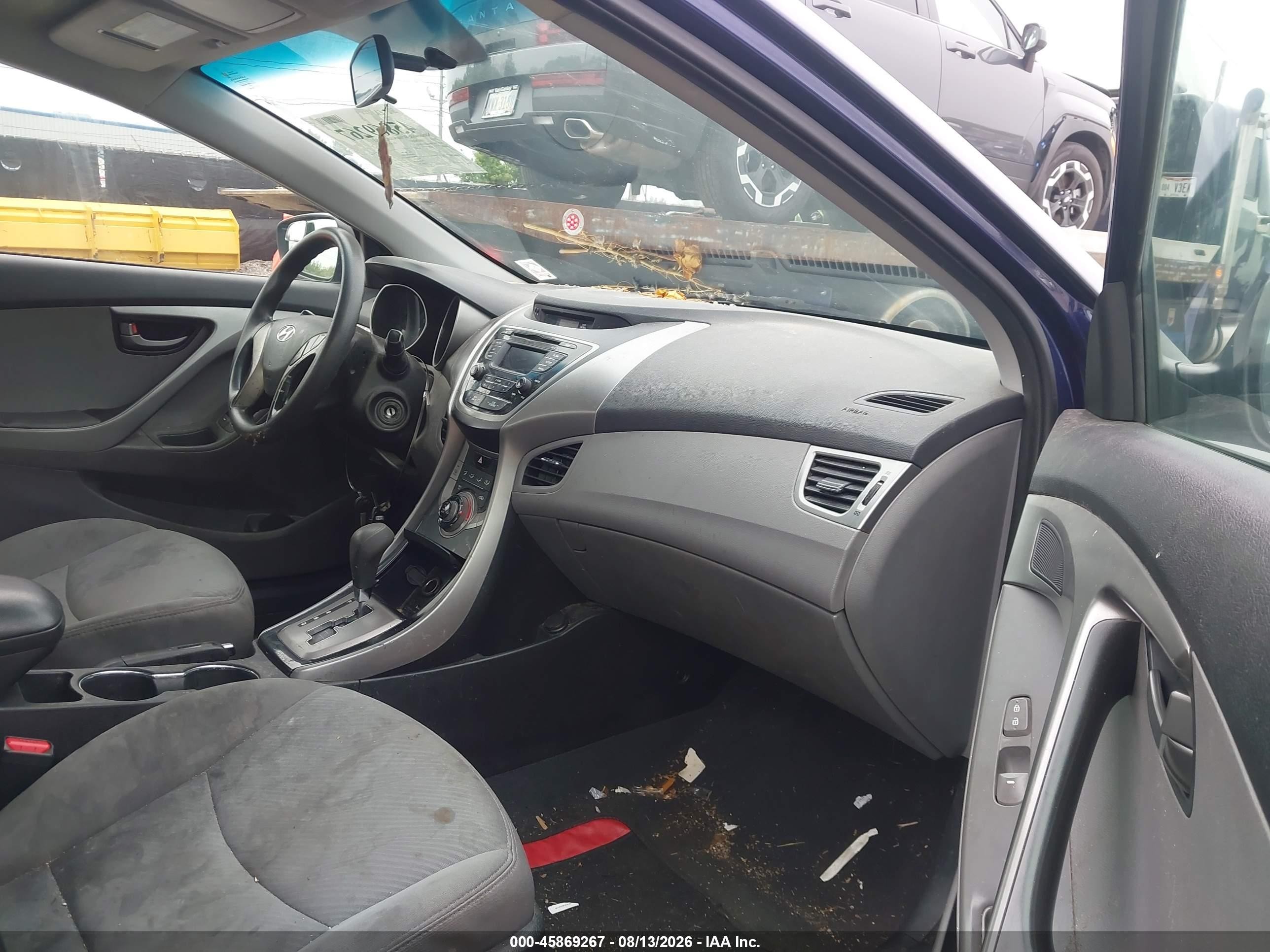 2013 Hyundai Elantra Gls Blue vin: 5NPDH4AE9DH267237