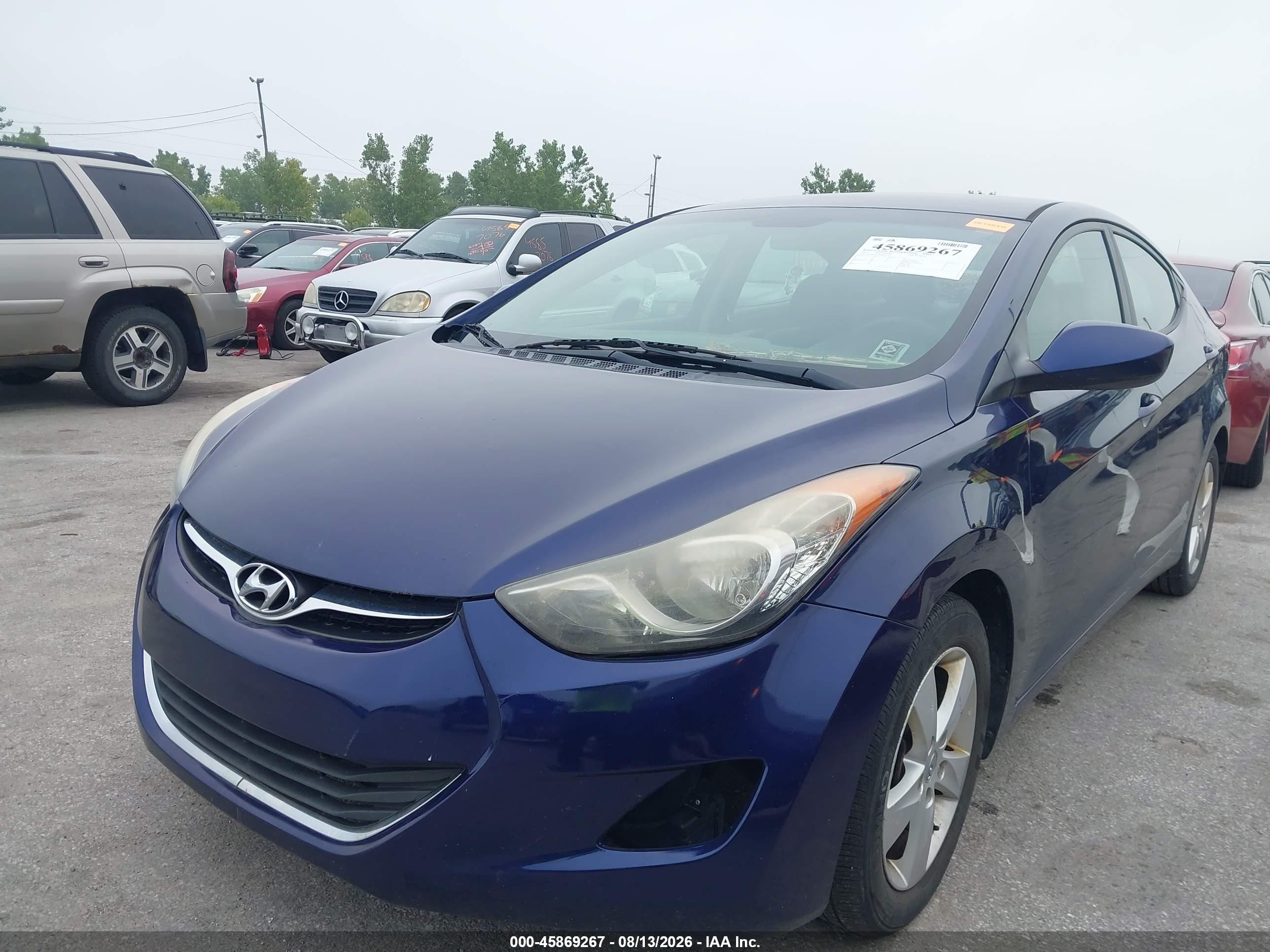 2013 Hyundai Elantra Gls Blue vin: 5NPDH4AE9DH267237