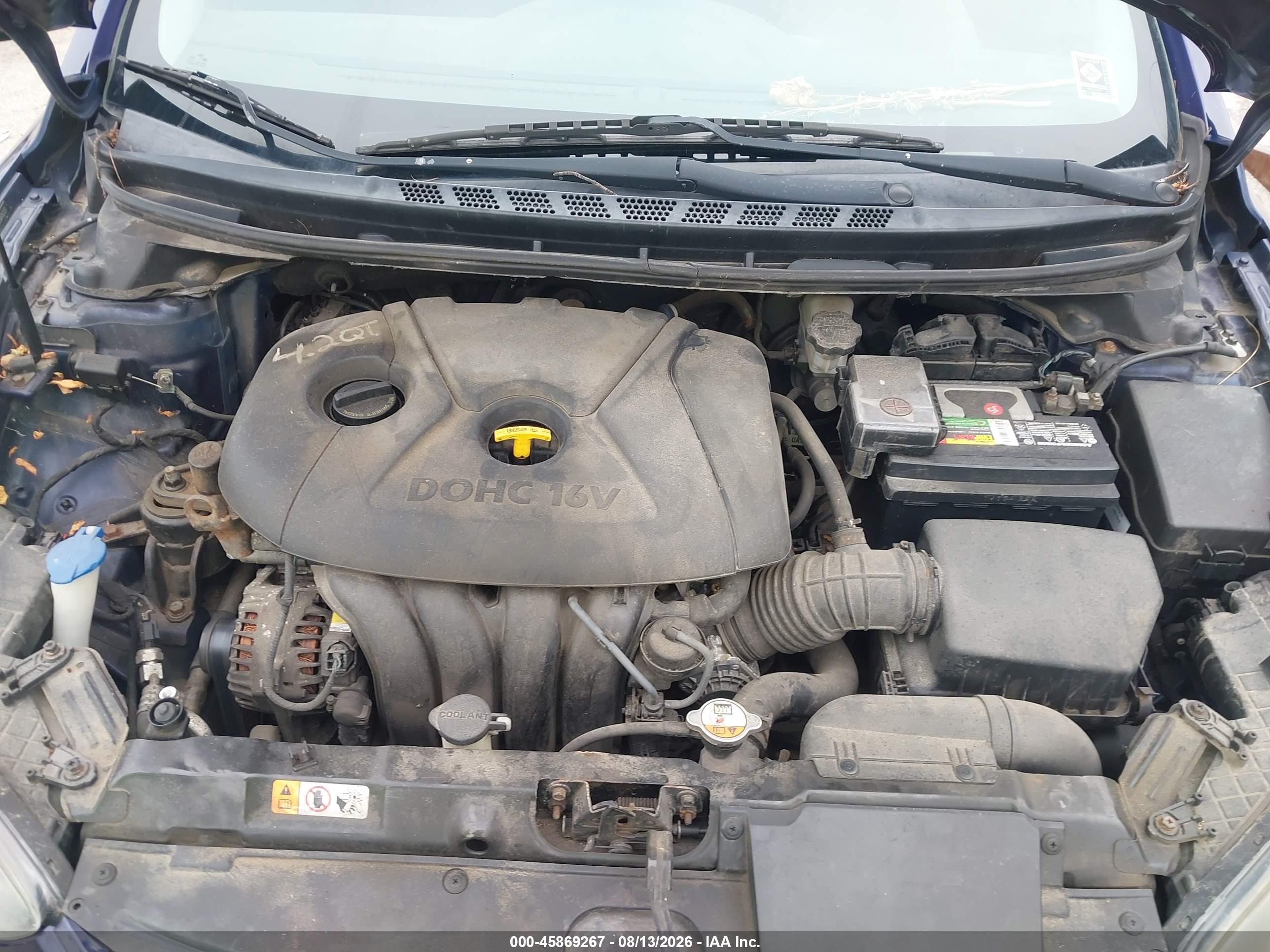 2013 Hyundai Elantra Gls Blue vin: 5NPDH4AE9DH267237