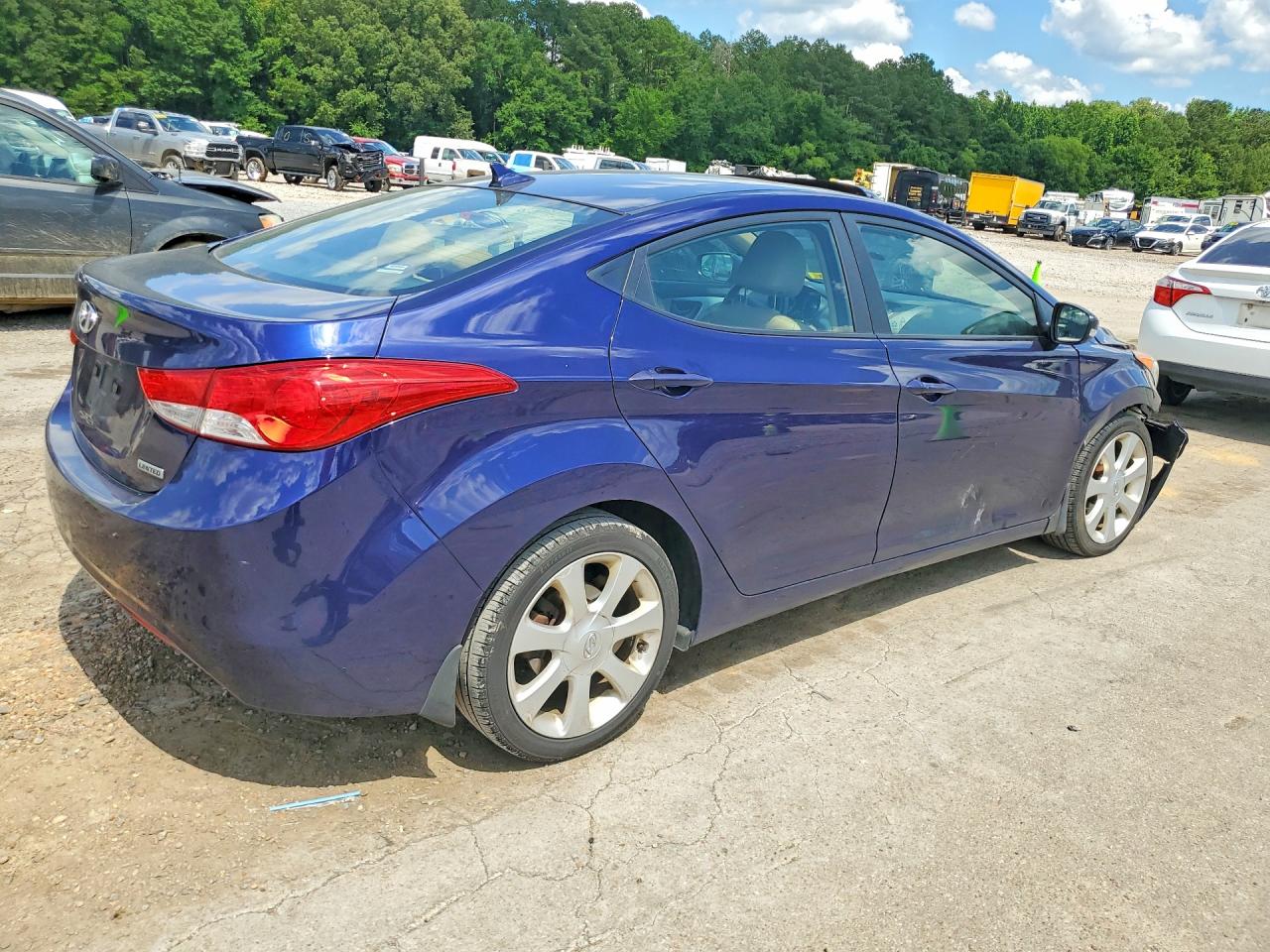 2013 Hyundai Elantra Limited Blue vin: 5NPDH4AE9DH269098