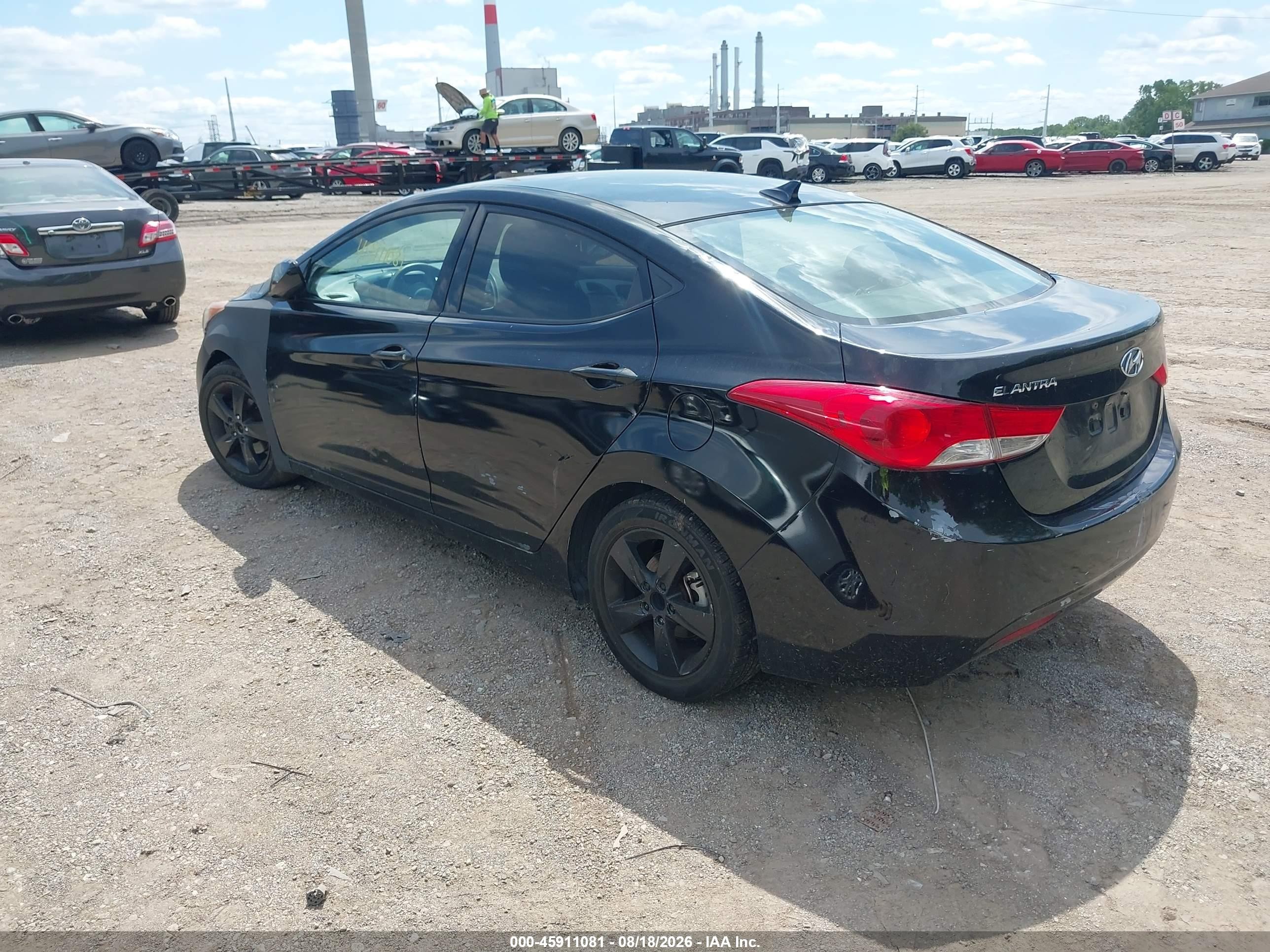 2013 Hyundai Elantra Gls Black vin: 5NPDH4AE9DH271319
