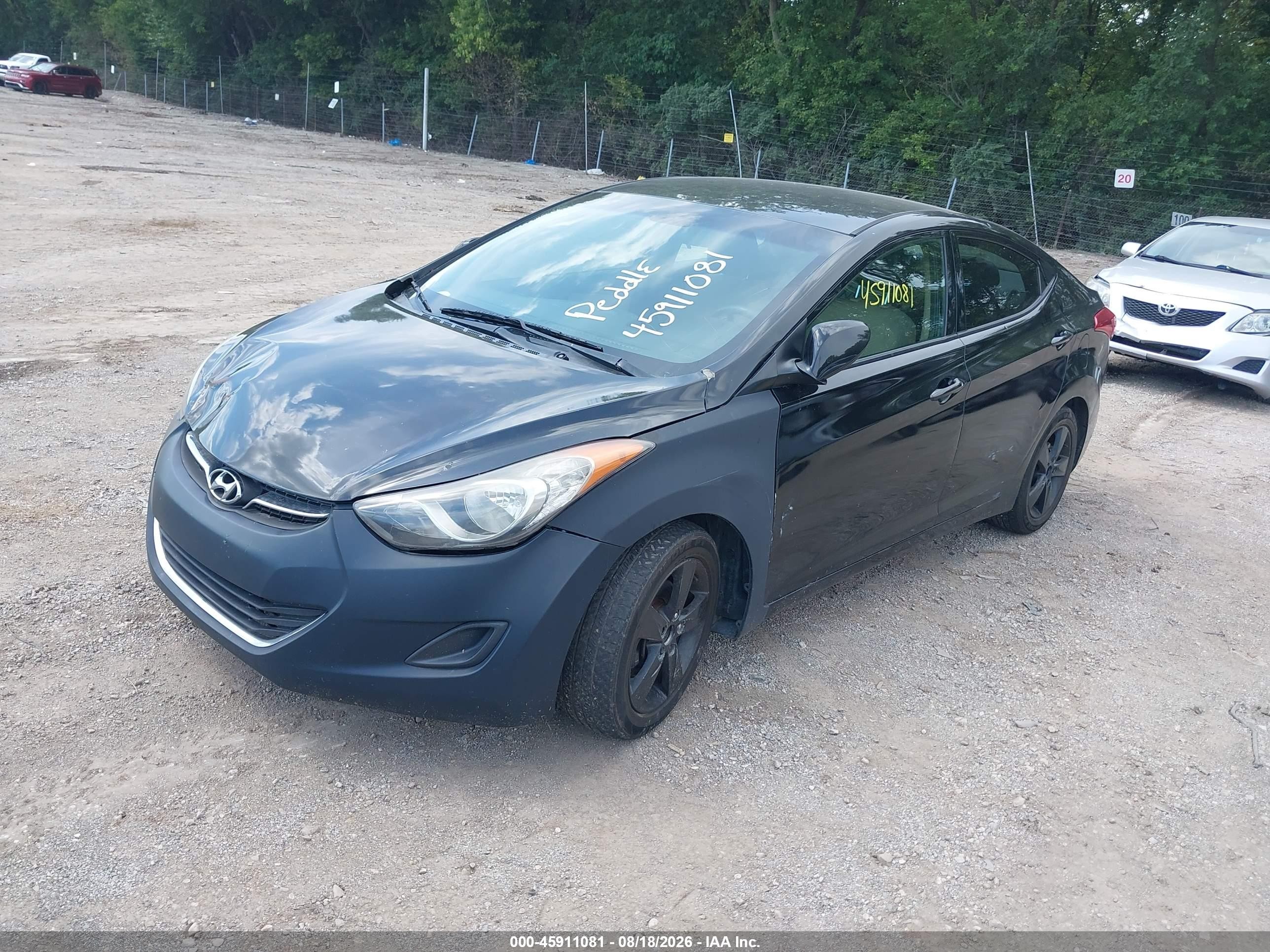 2013 Hyundai Elantra Gls Black vin: 5NPDH4AE9DH271319