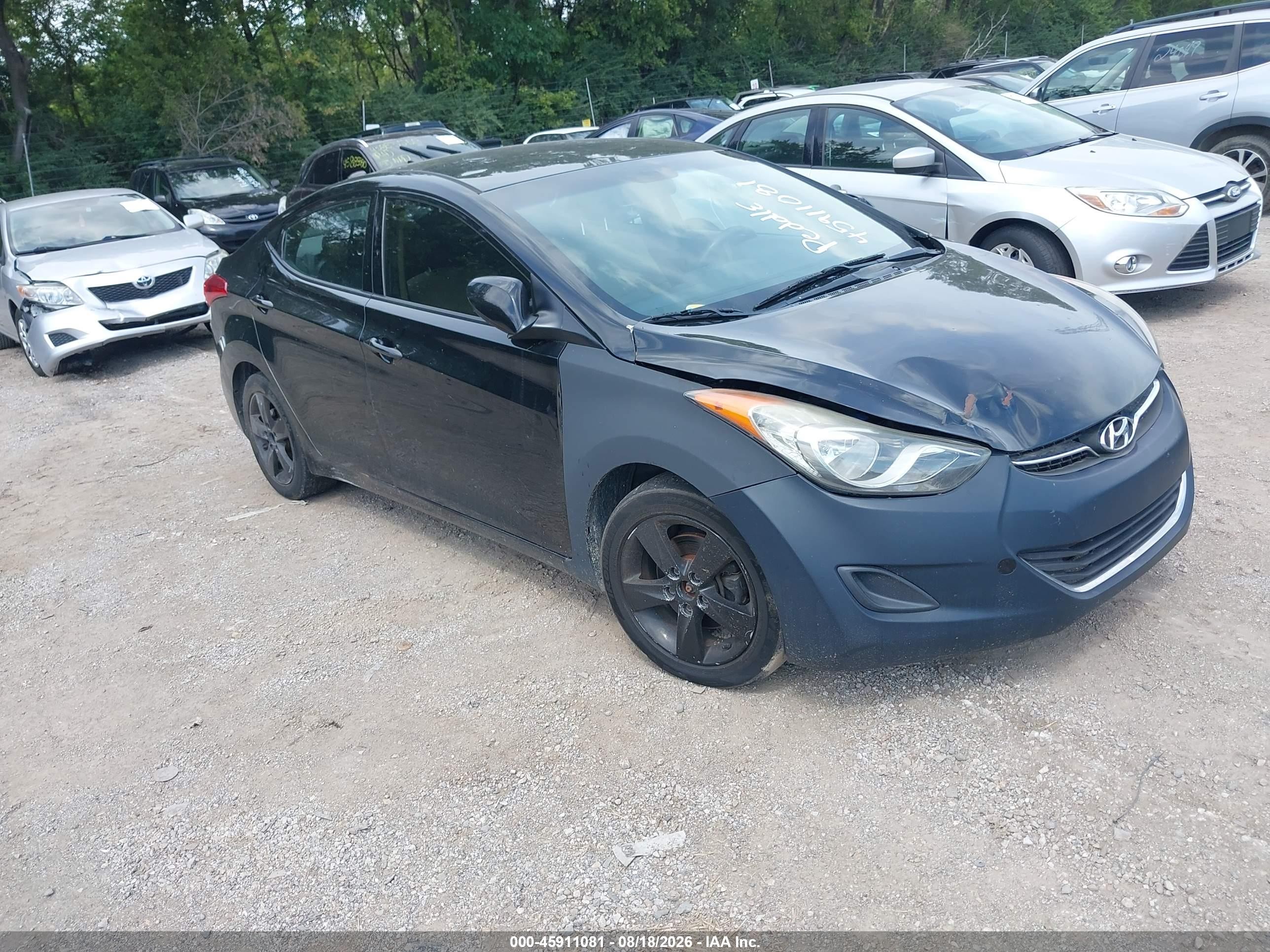 2013 Hyundai Elantra Gls Black vin: 5NPDH4AE9DH271319