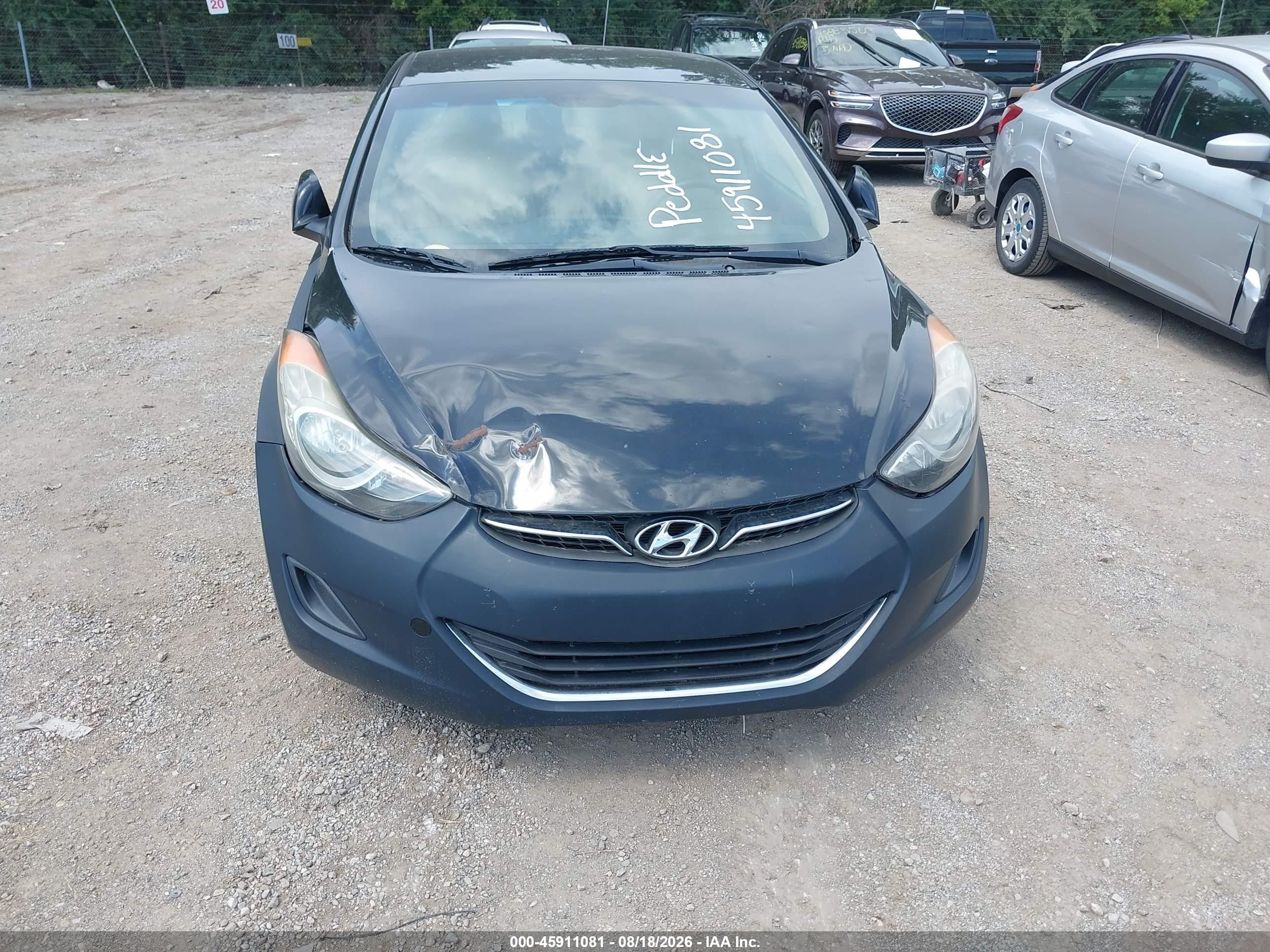 2013 Hyundai Elantra Gls Black vin: 5NPDH4AE9DH271319