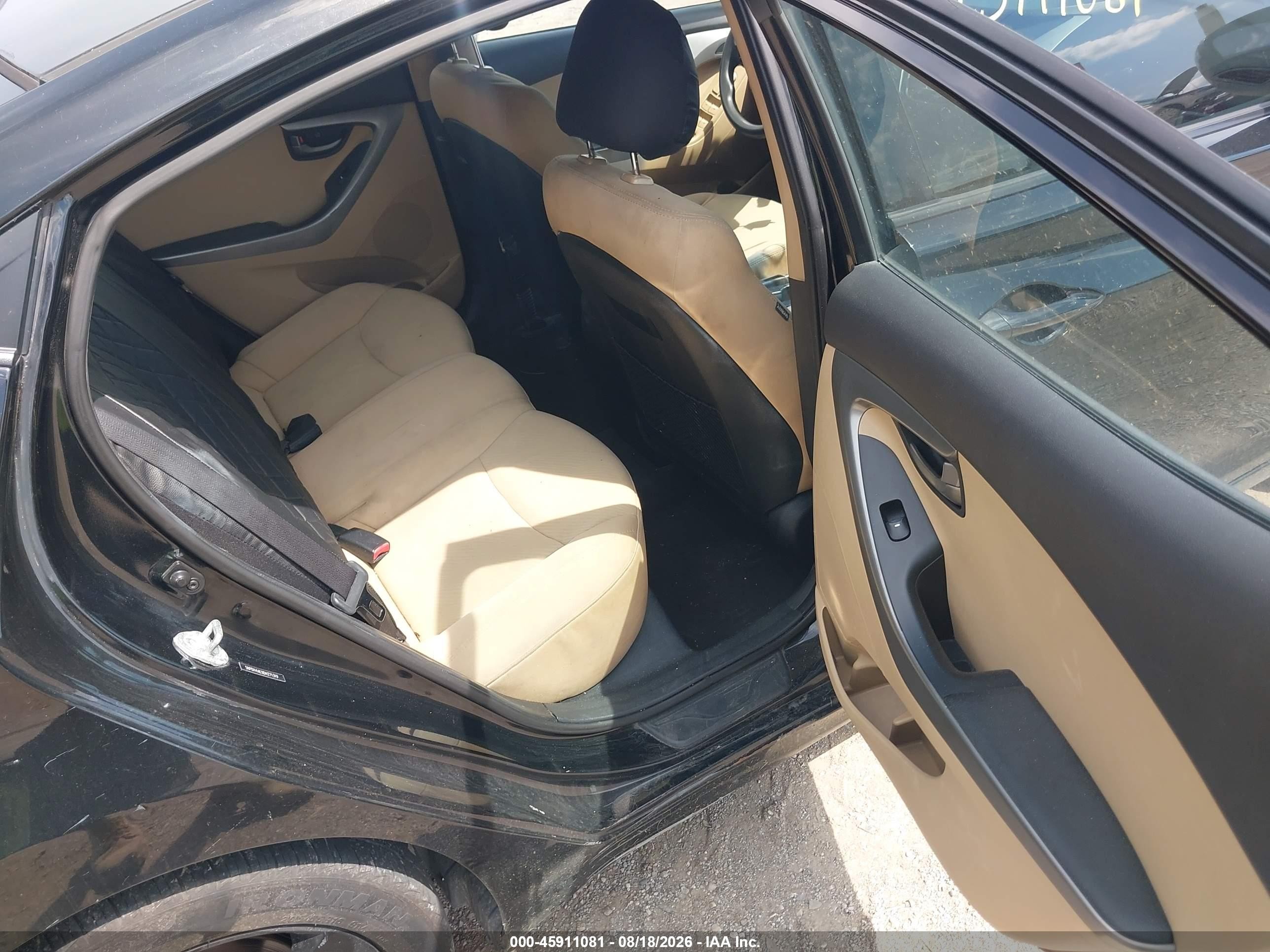 2013 Hyundai Elantra Gls Black vin: 5NPDH4AE9DH271319