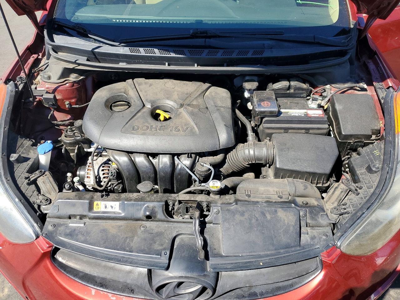 2013 Hyundai Elantra Gls Red vin: 5NPDH4AE9DH274804