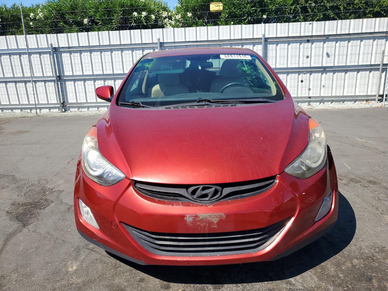2013 Hyundai Elantra Gls Red vin: 5NPDH4AE9DH274804