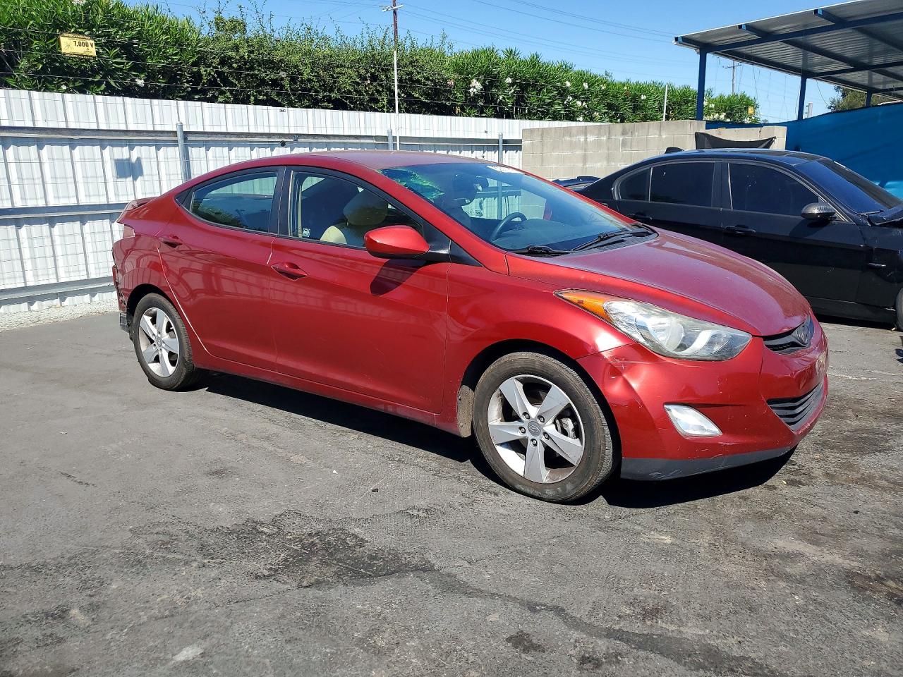 2013 Hyundai Elantra Gls Red vin: 5NPDH4AE9DH274804