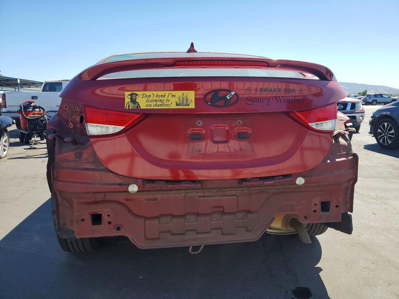 2013 Hyundai Elantra Gls Red vin: 5NPDH4AE9DH274804