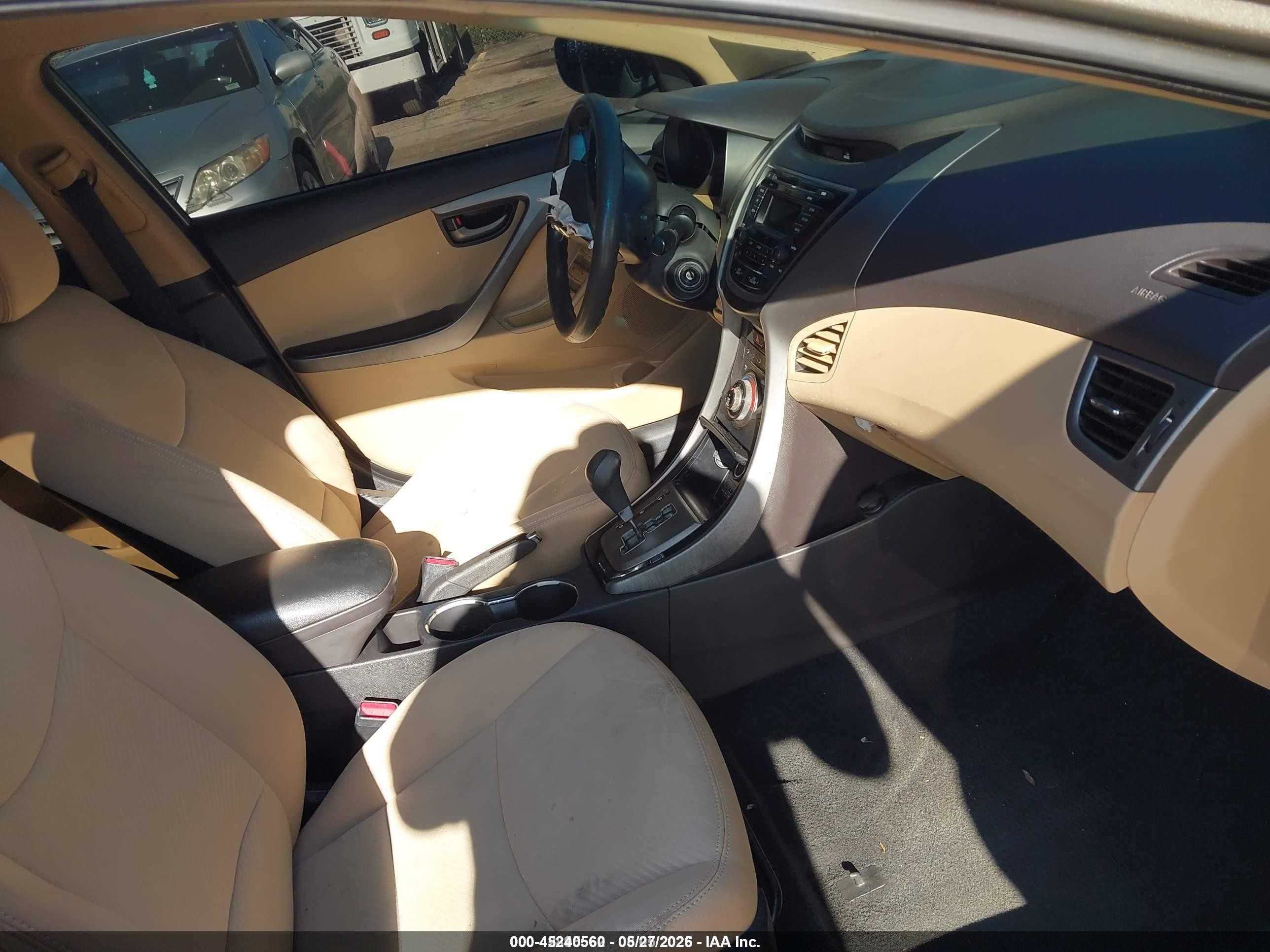 2013 Hyundai Elantra Gls/limited Gold vin: 5NPDH4AE9DH276083