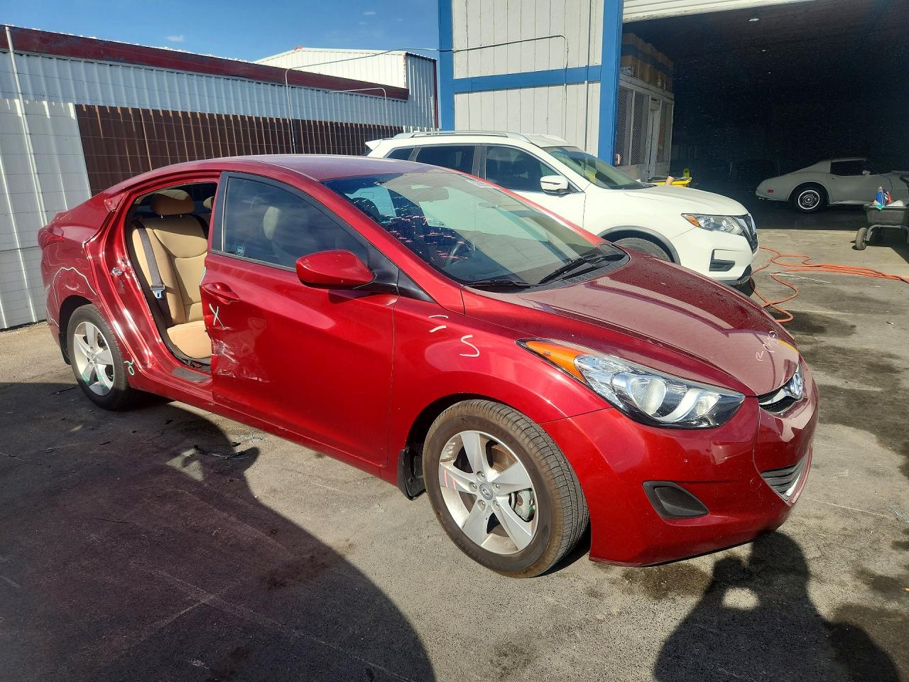 2013 Hyundai Elantra Gls Red vin: 5NPDH4AE9DH278948