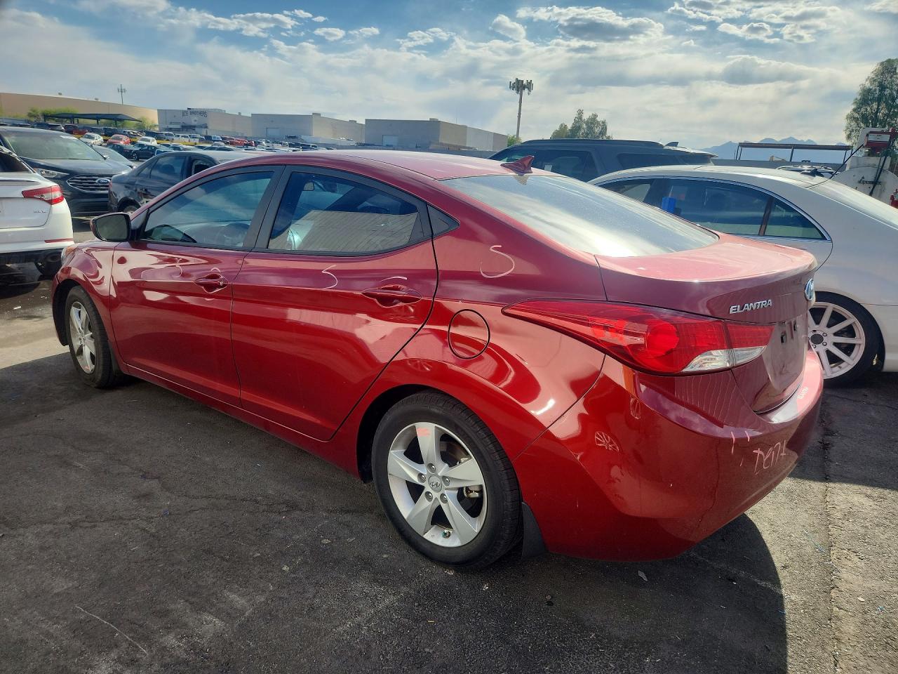 2013 Hyundai Elantra Gls Red vin: 5NPDH4AE9DH278948