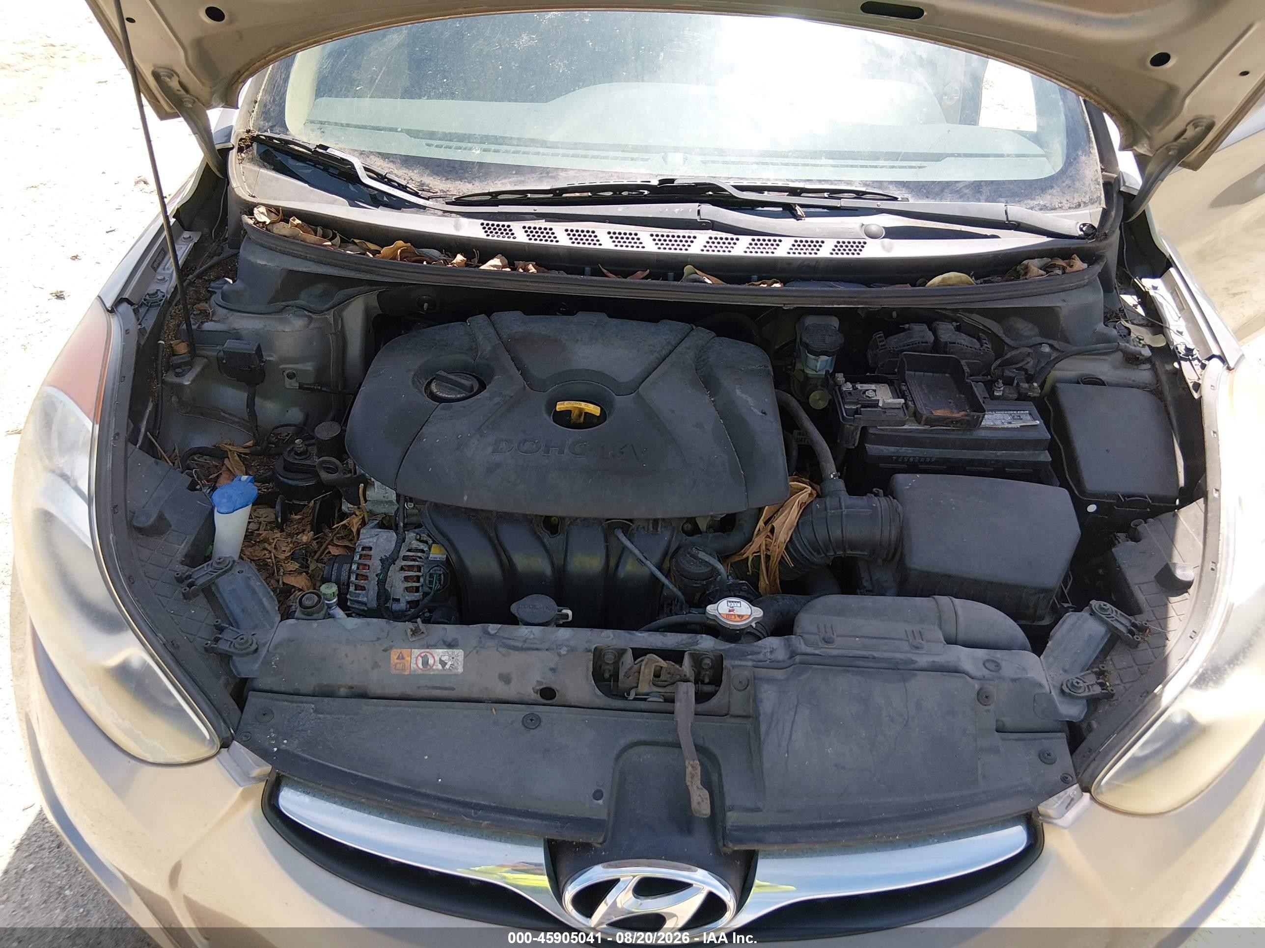 2013 Hyundai Elantra Gls Champagne vin: 5NPDH4AE9DH283079
