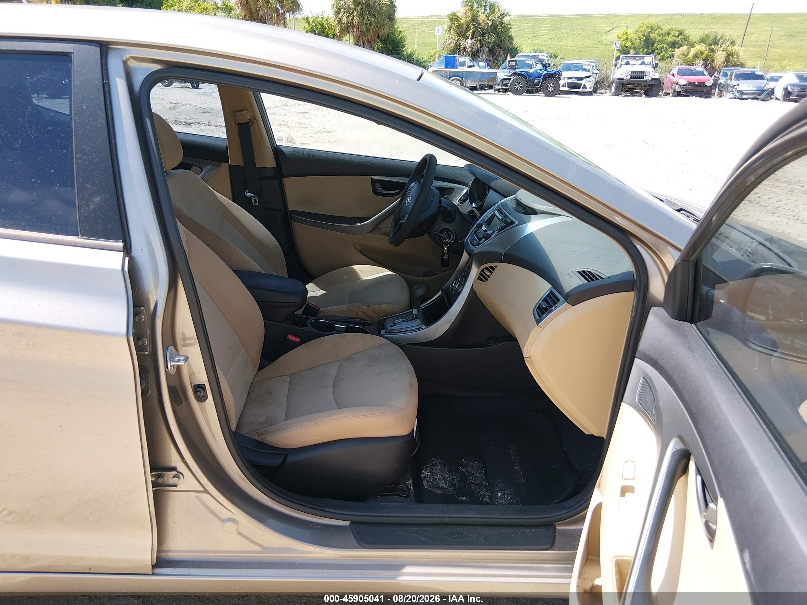 2013 Hyundai Elantra Gls Champagne vin: 5NPDH4AE9DH283079