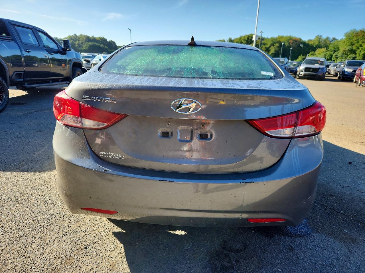 2013 Hyundai Elantra Gls Gray vin: 5NPDH4AE9DH293899
