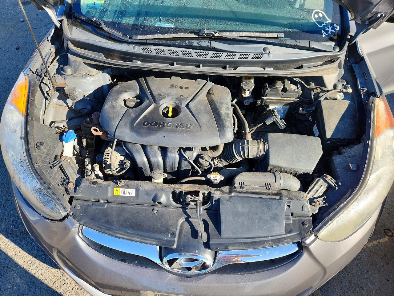 2013 Hyundai Elantra Gls Gray vin: 5NPDH4AE9DH293899