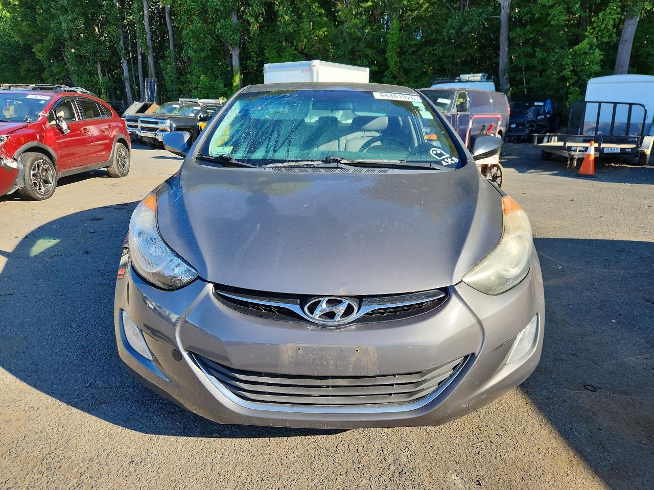 2013 Hyundai Elantra Gls Gray vin: 5NPDH4AE9DH293899