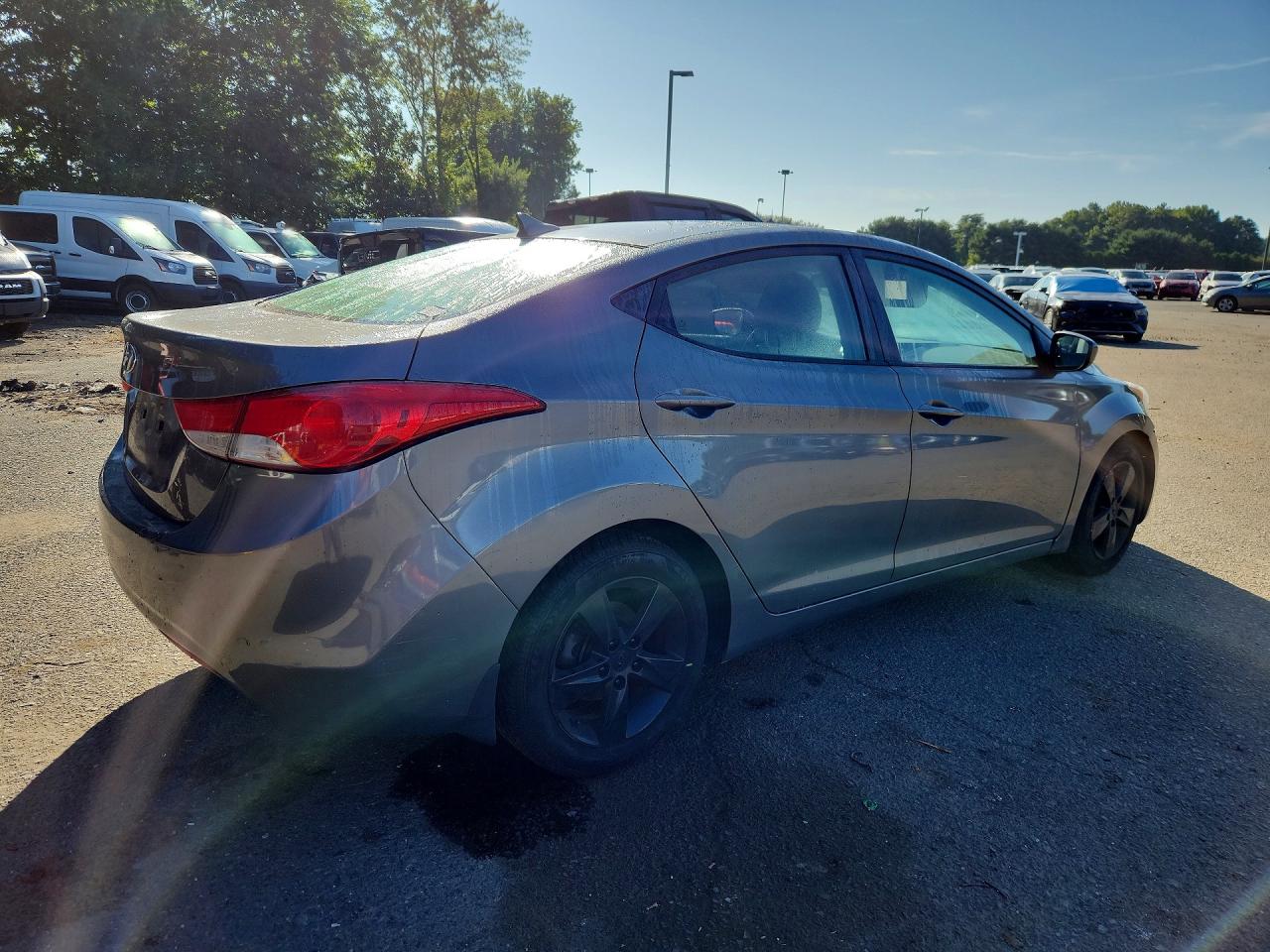 2013 Hyundai Elantra Gls Gray vin: 5NPDH4AE9DH293899