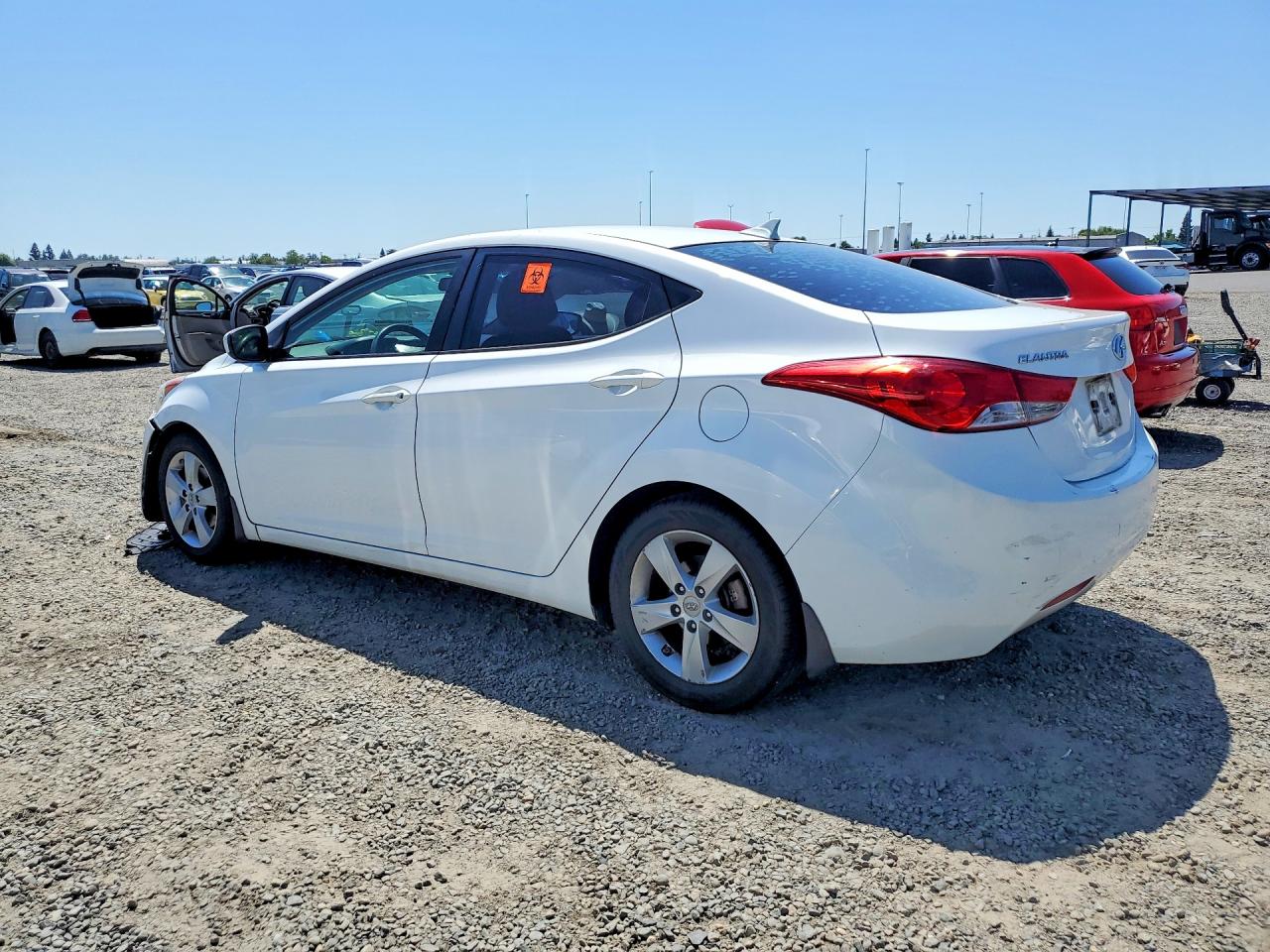 2013 Hyundai Elantra Gls White vin: 5NPDH4AE9DH294549