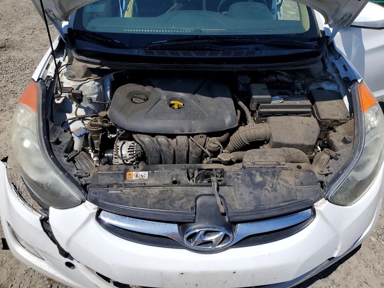 2013 Hyundai Elantra Gls White vin: 5NPDH4AE9DH294549