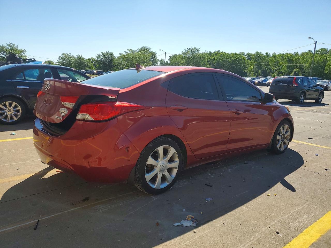 2013 Hyundai Elantra Limited Red vin: 5NPDH4AE9DH305338