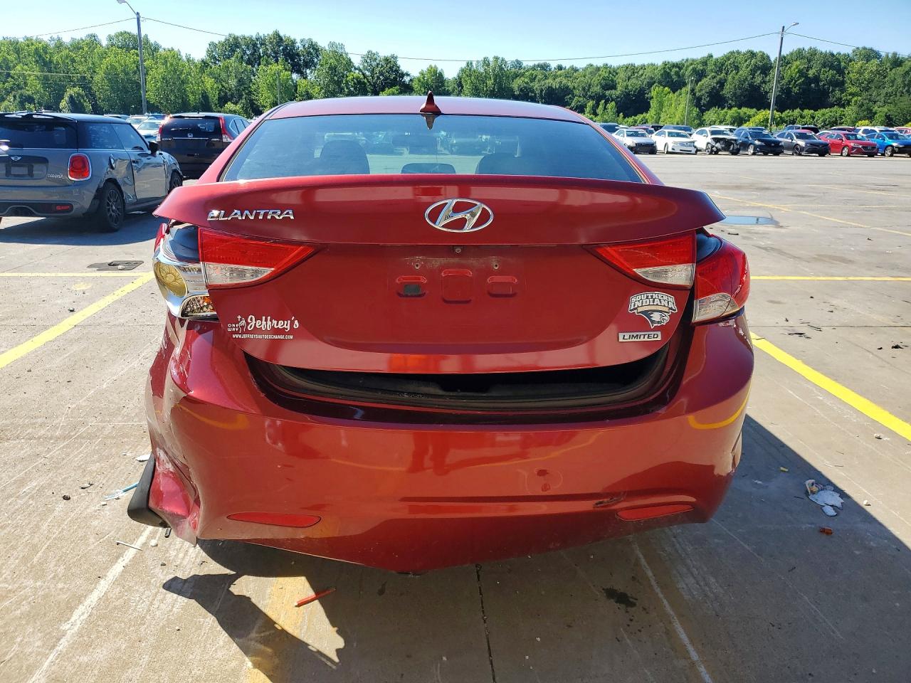 2013 Hyundai Elantra Limited Red vin: 5NPDH4AE9DH305338