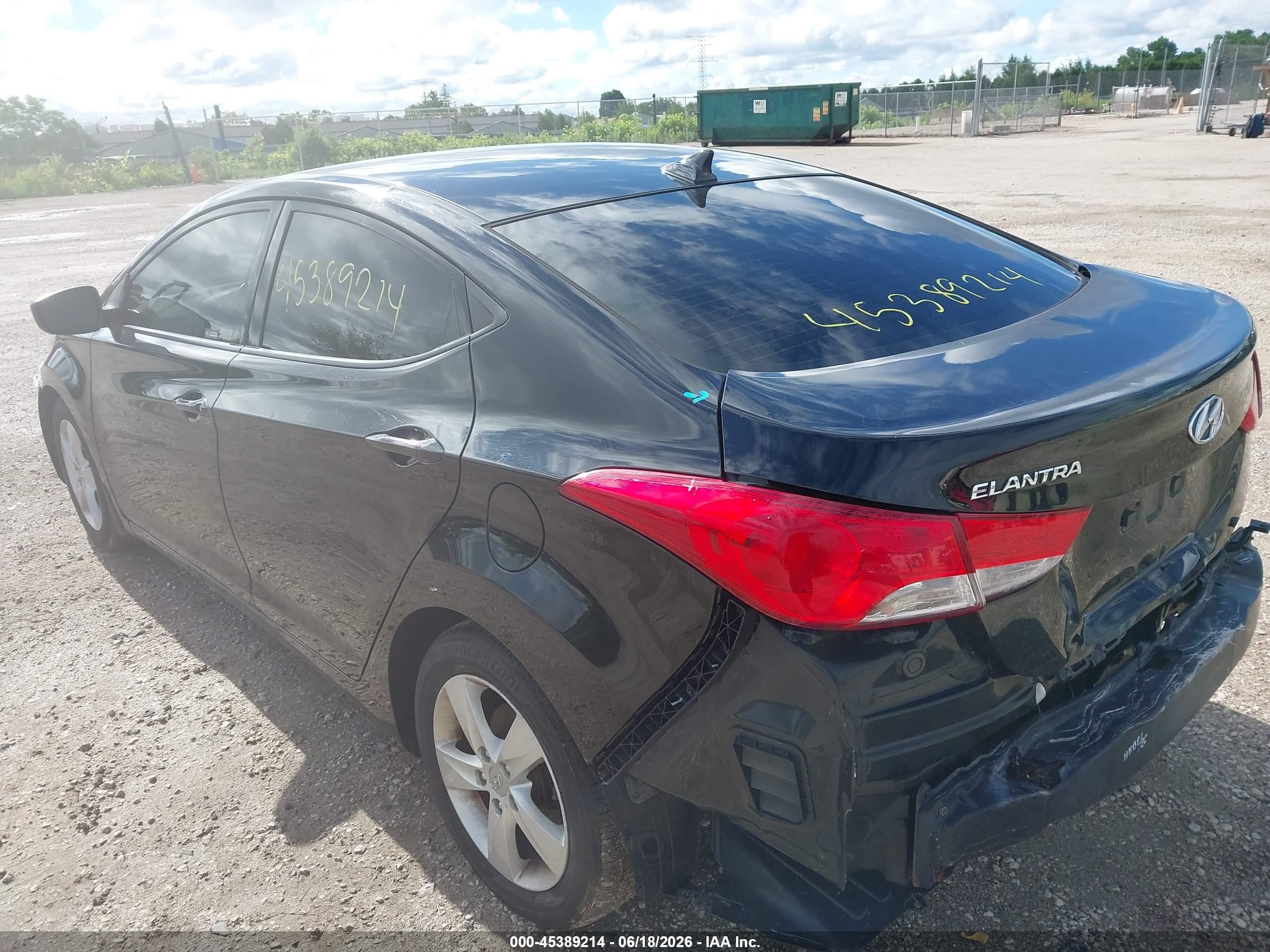 2013 Hyundai Elantra Gls Black vin: 5NPDH4AE9DH308045
