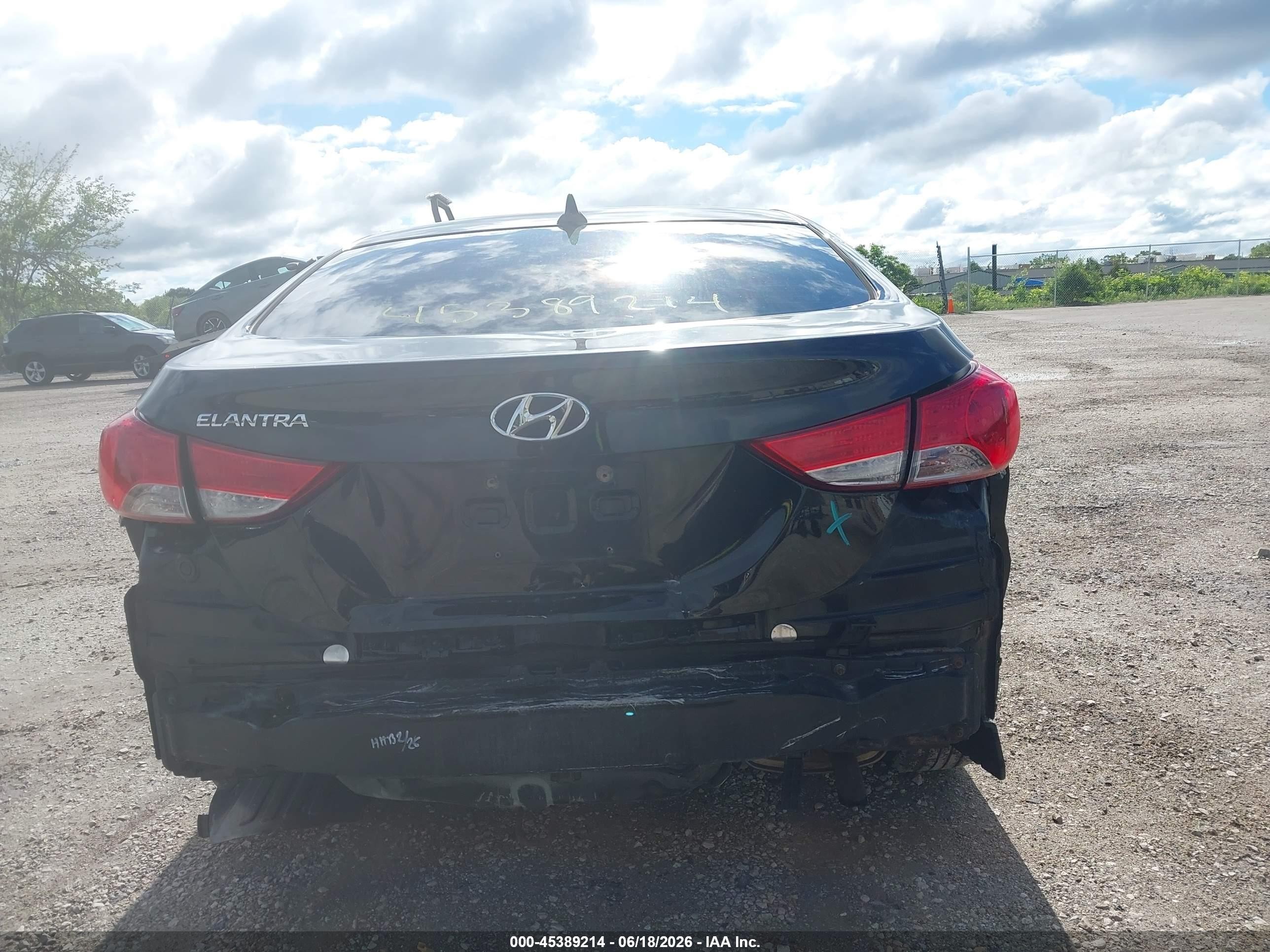 2013 Hyundai Elantra Gls Black vin: 5NPDH4AE9DH308045