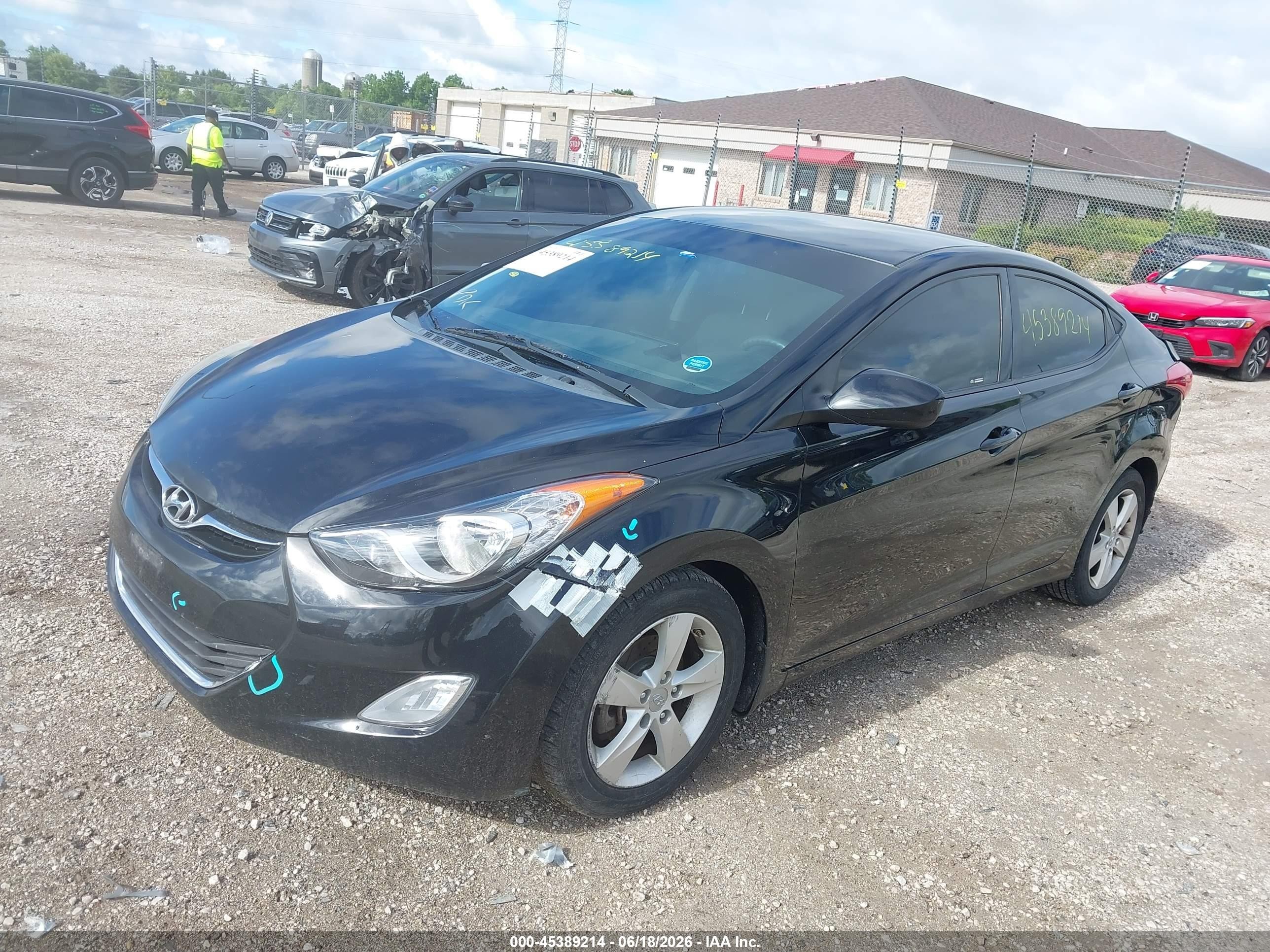 2013 Hyundai Elantra Gls Black vin: 5NPDH4AE9DH308045