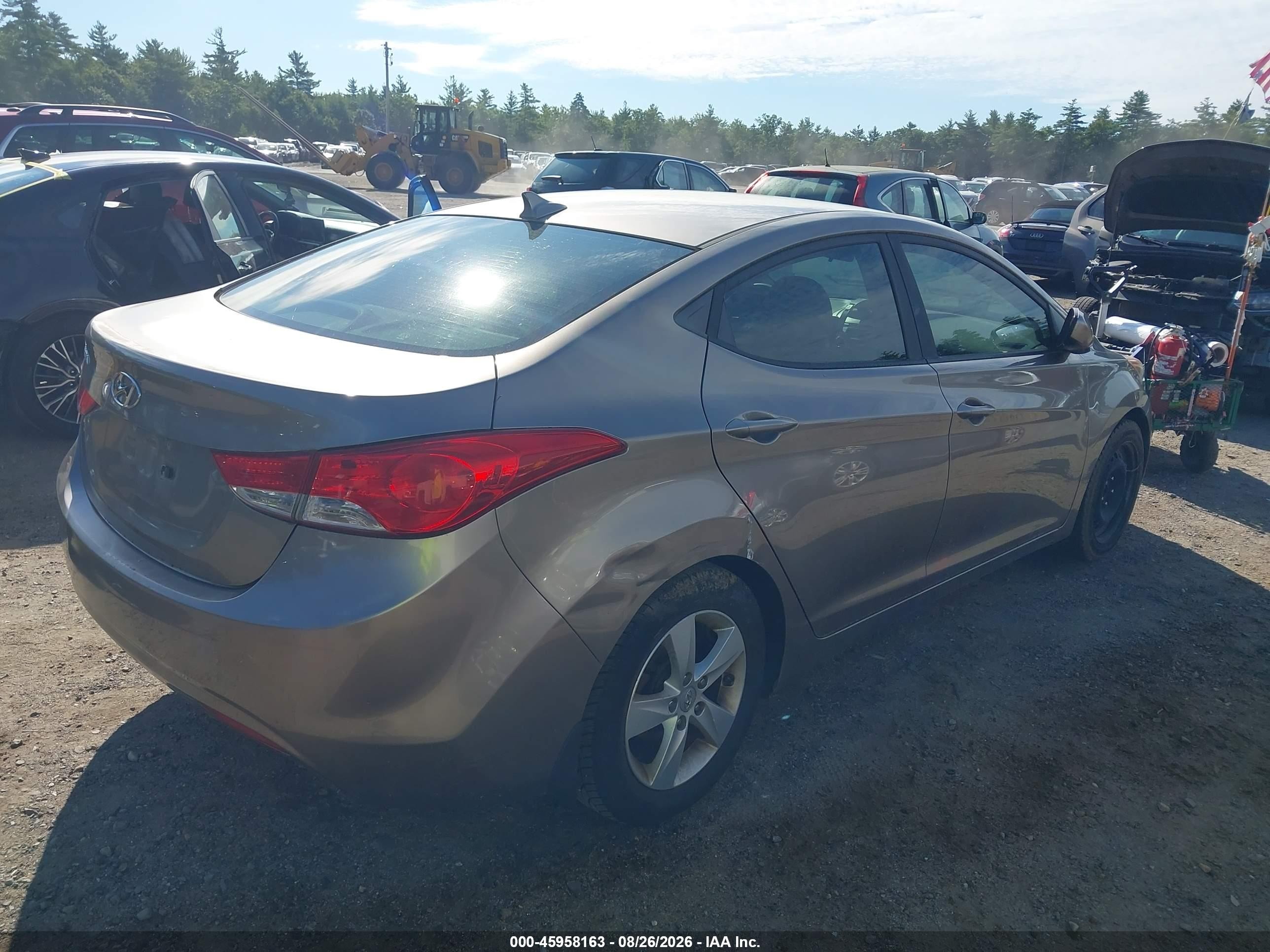 2013 Hyundai Elantra Gls Gray vin: 5NPDH4AE9DH308448