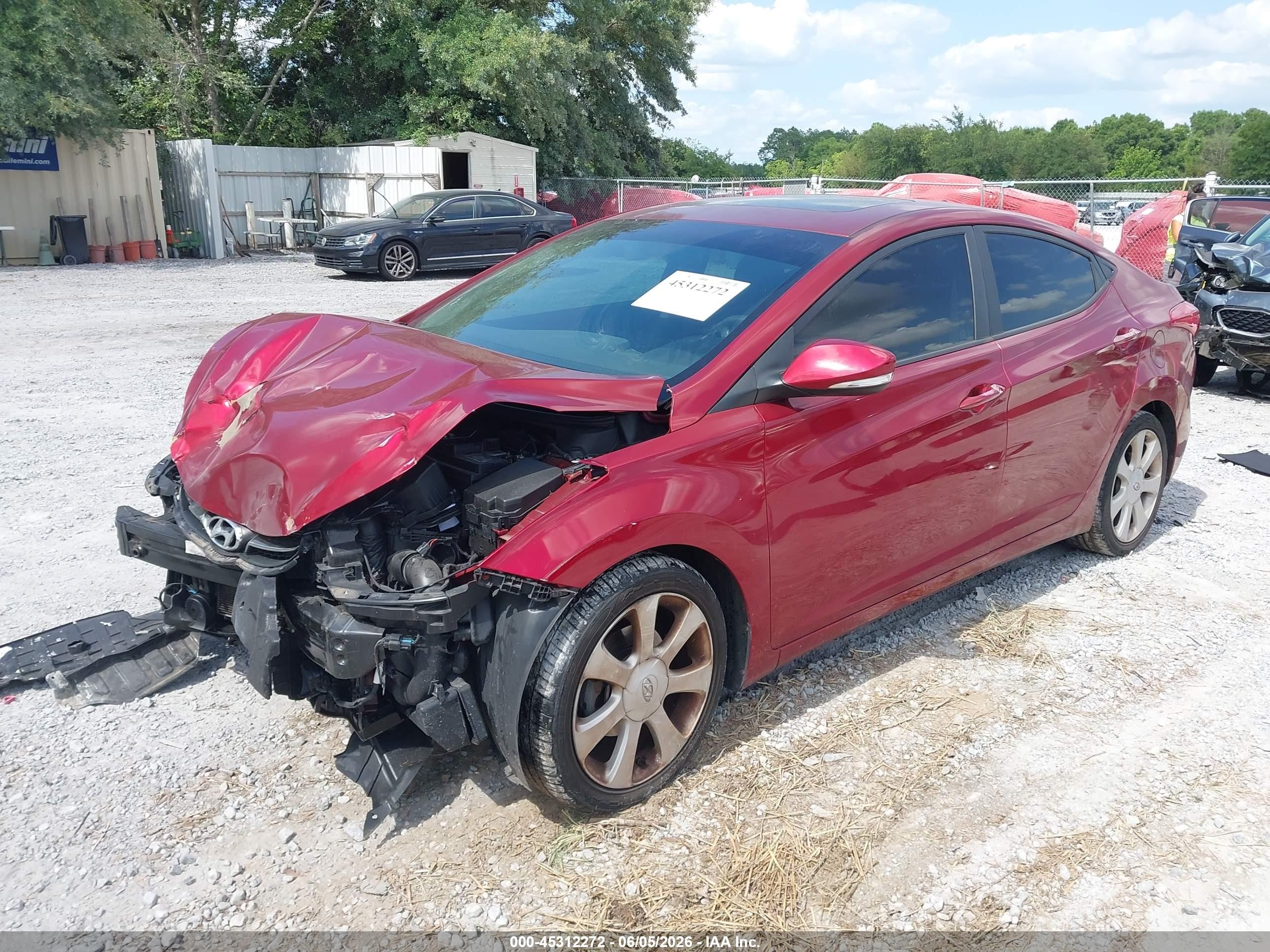 2013 Hyundai Elantra Limited Red vin: 5NPDH4AE9DH315996