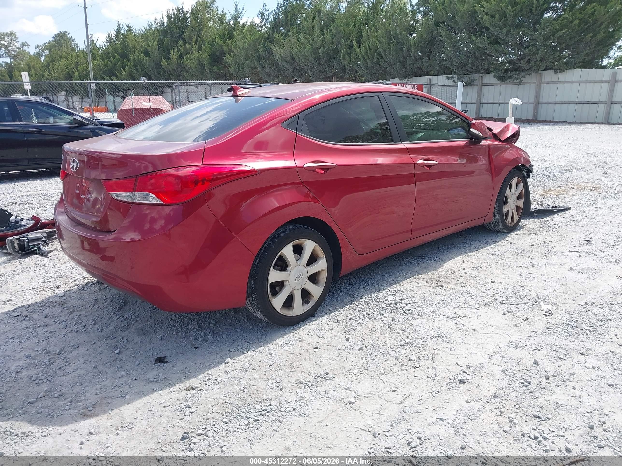 2013 Hyundai Elantra Limited Red vin: 5NPDH4AE9DH315996
