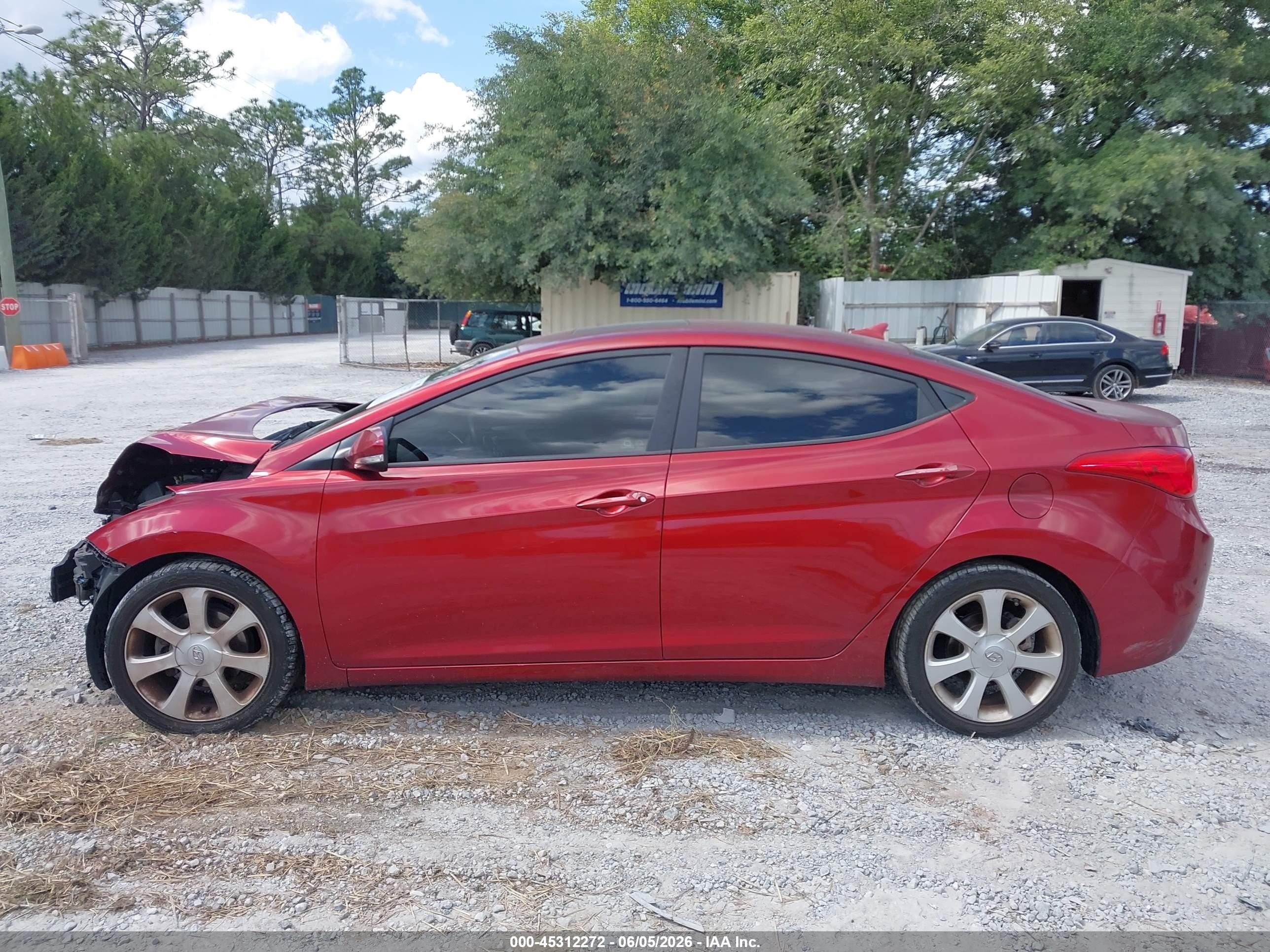 2013 Hyundai Elantra Limited Red vin: 5NPDH4AE9DH315996