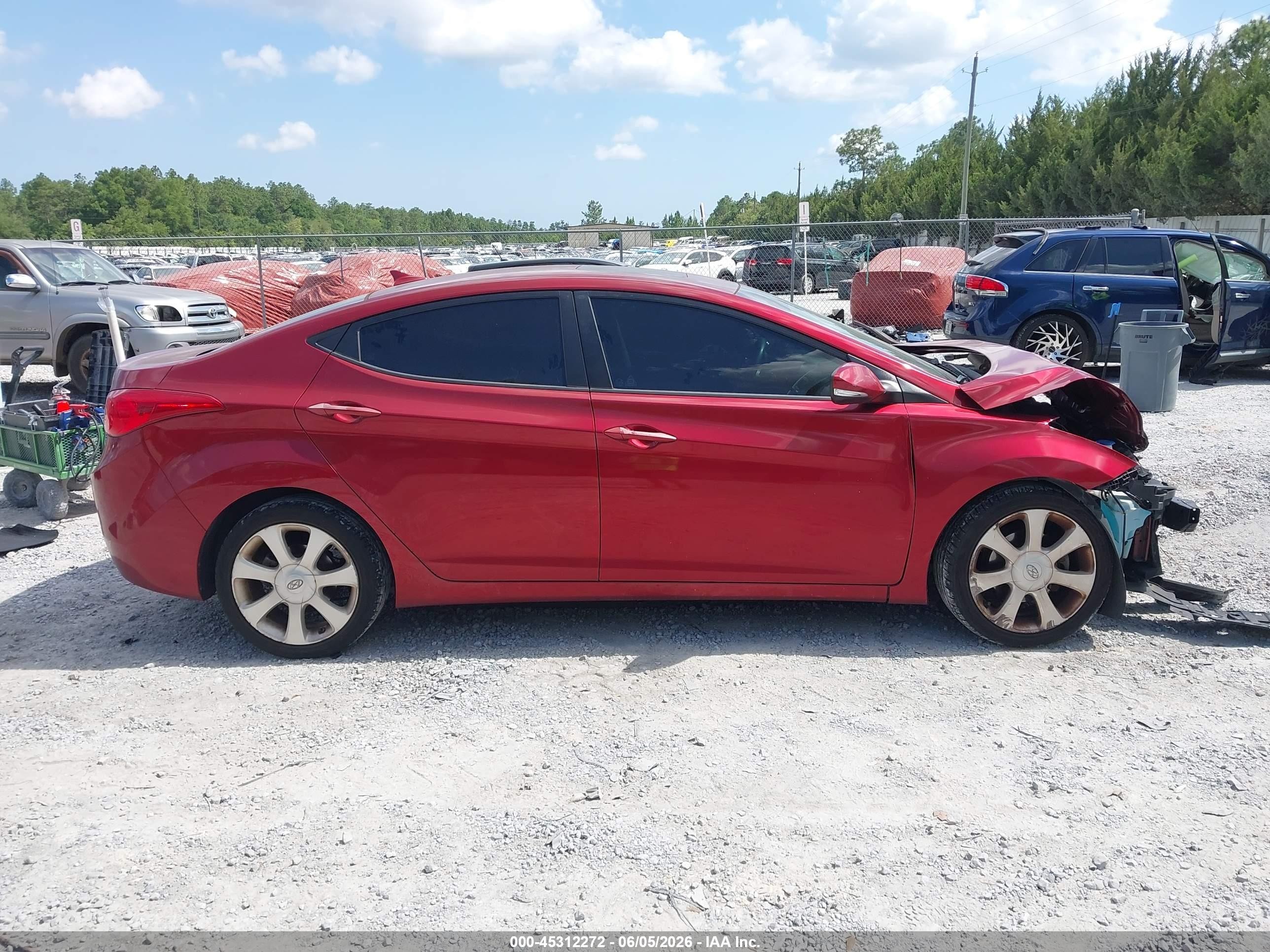 2013 Hyundai Elantra Limited Red vin: 5NPDH4AE9DH315996