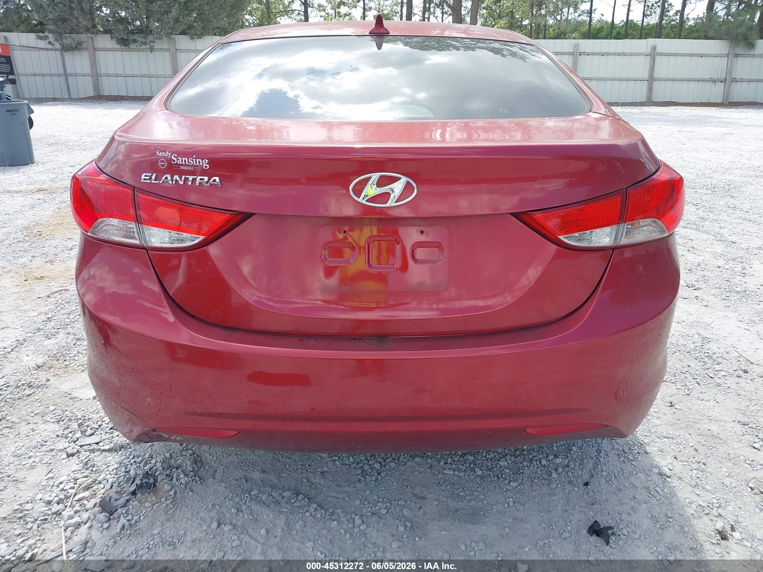 2013 Hyundai Elantra Limited Red vin: 5NPDH4AE9DH315996