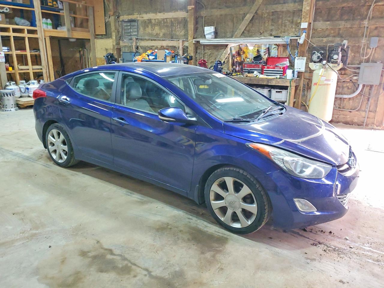 2013 Hyundai Elantra Limited Blue vin: 5NPDH4AE9DH317182