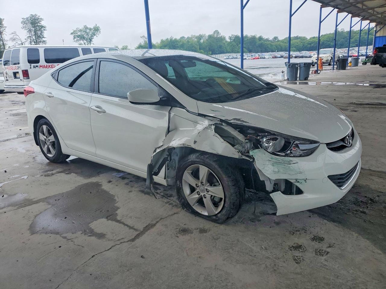 2013 Hyundai Elantra Gls White vin: 5NPDH4AE9DH318400