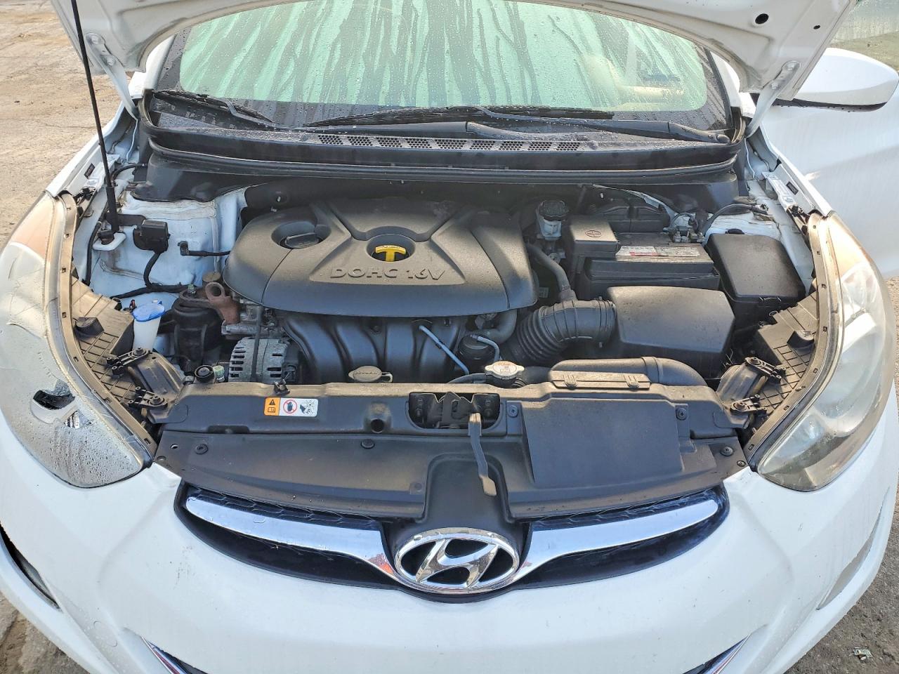2013 Hyundai Elantra Gls White vin: 5NPDH4AE9DH319983