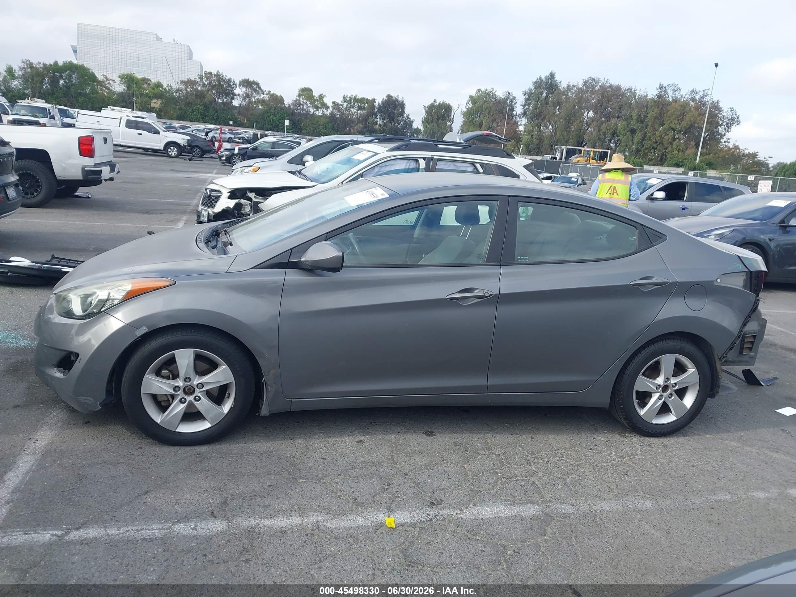 2013 Hyundai Elantra Gls Gray vin: 5NPDH4AE9DH331065