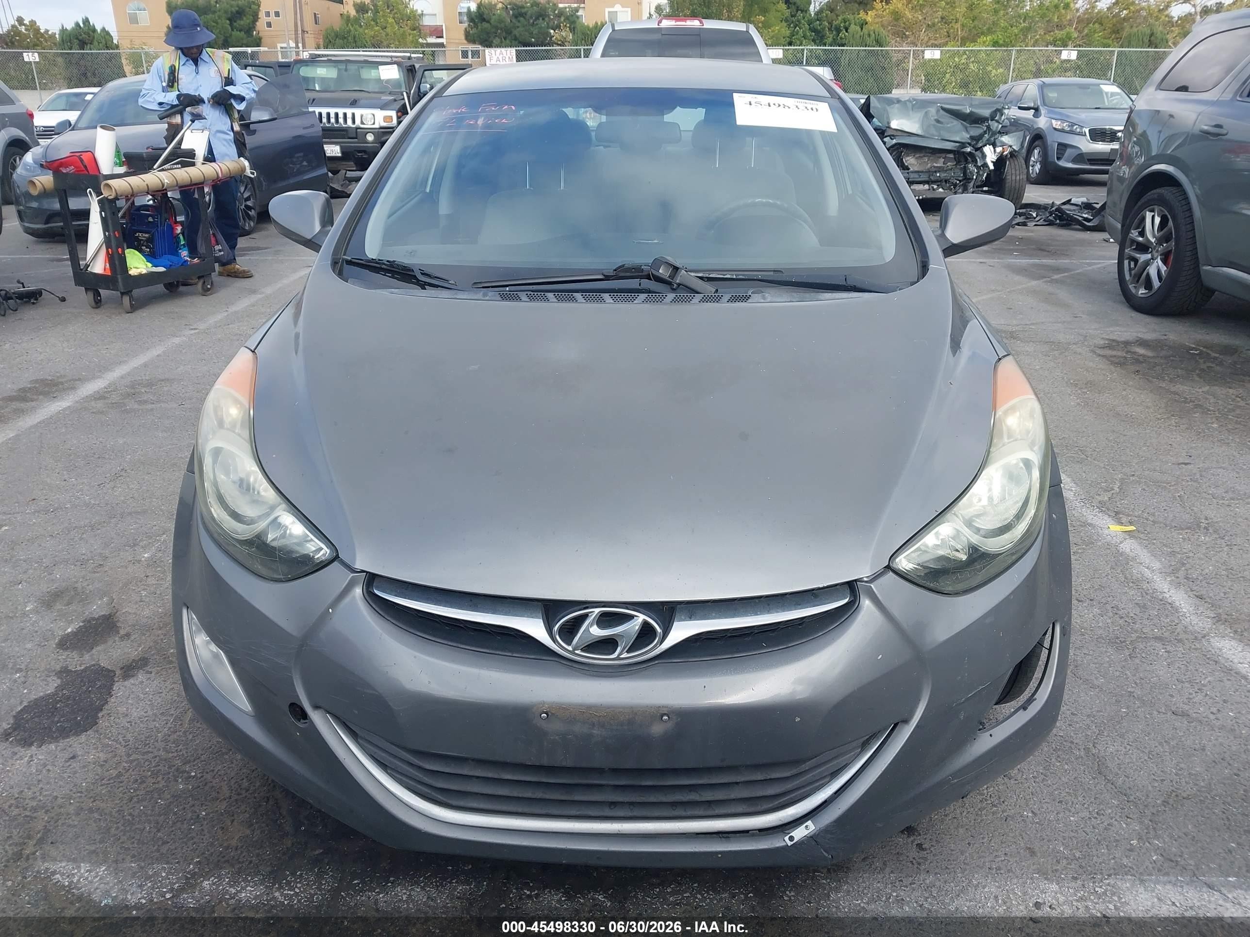 2013 Hyundai Elantra Gls Gray vin: 5NPDH4AE9DH331065