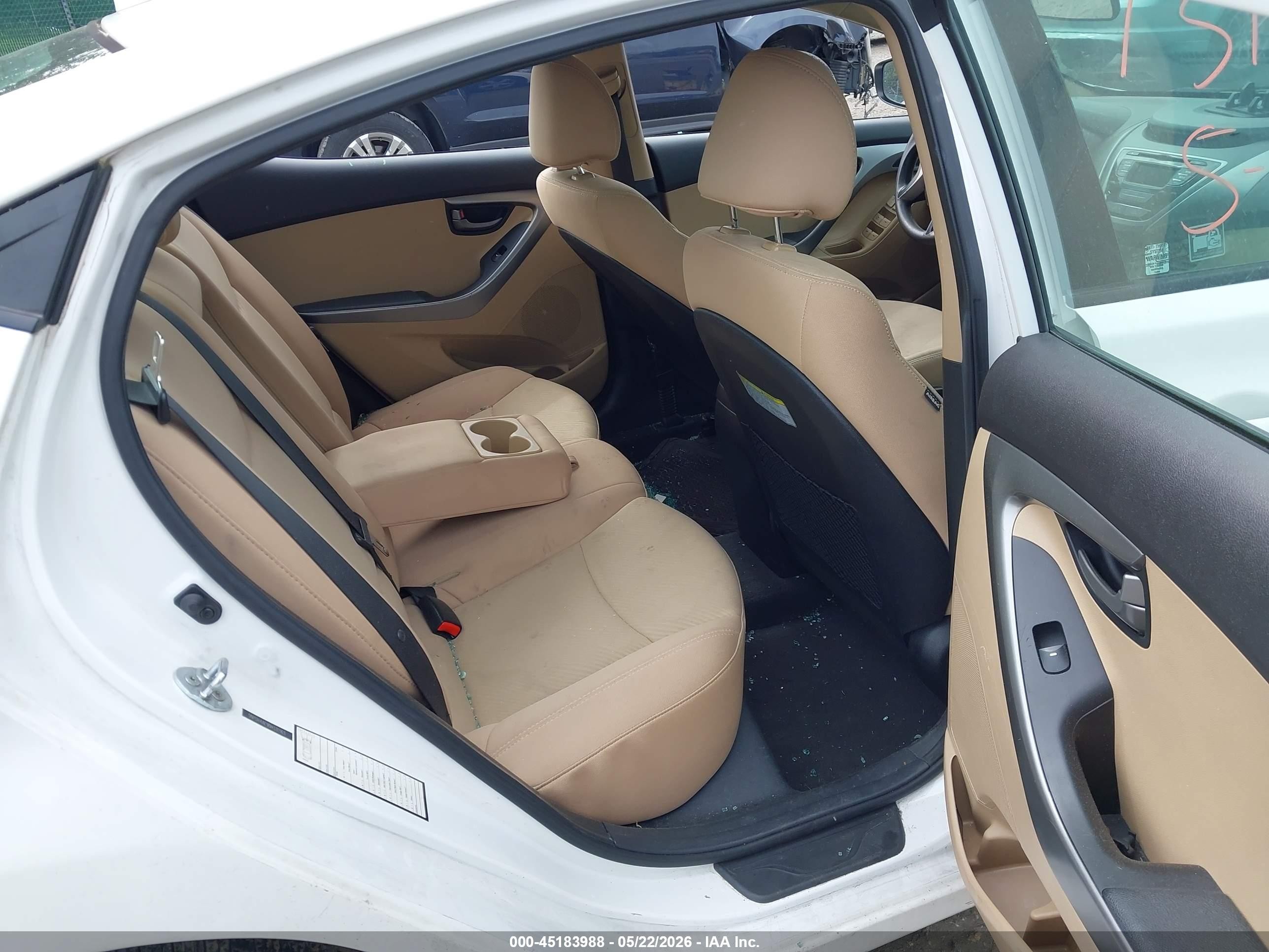 2013 Hyundai Elantra Gls White vin: 5NPDH4AE9DH331163